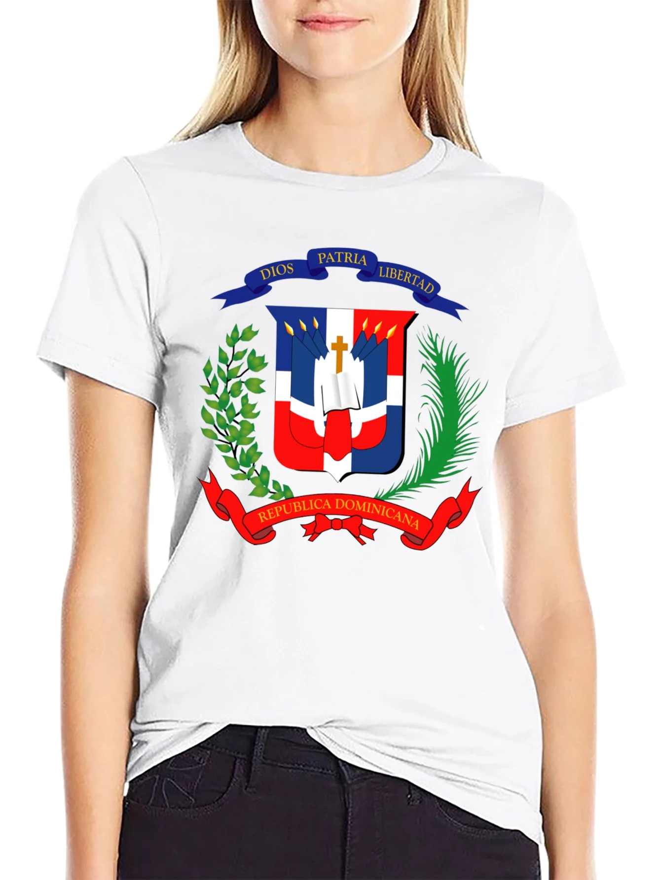 Dominican Republic Flag Emblem T-Shirt
