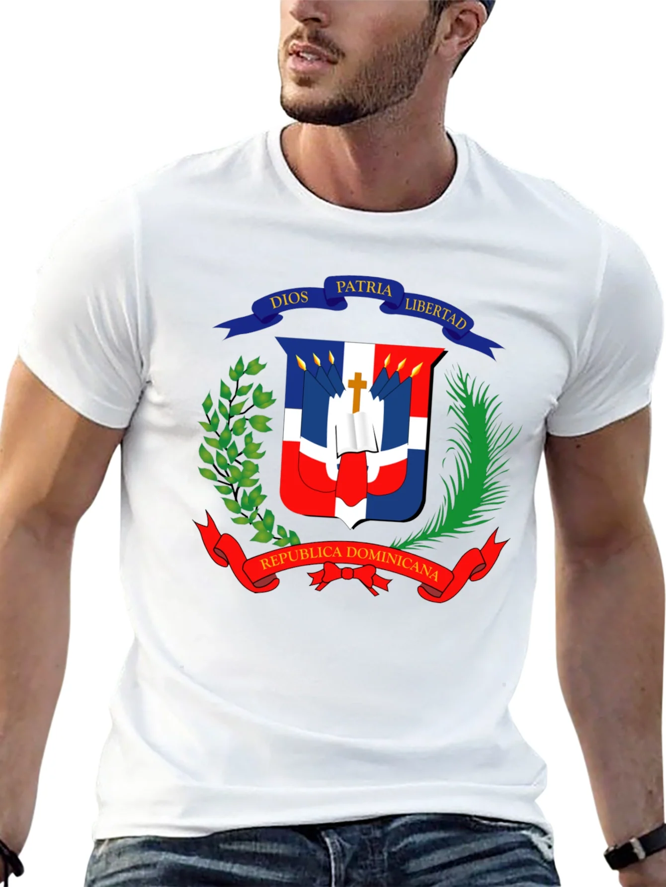 Dominican Republic Flag Emblem T-Shirt