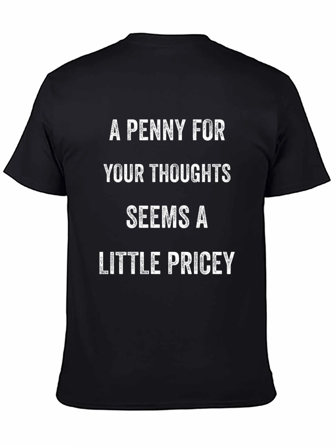 A Penny For Your Thoughts Mens Black T-Shirt