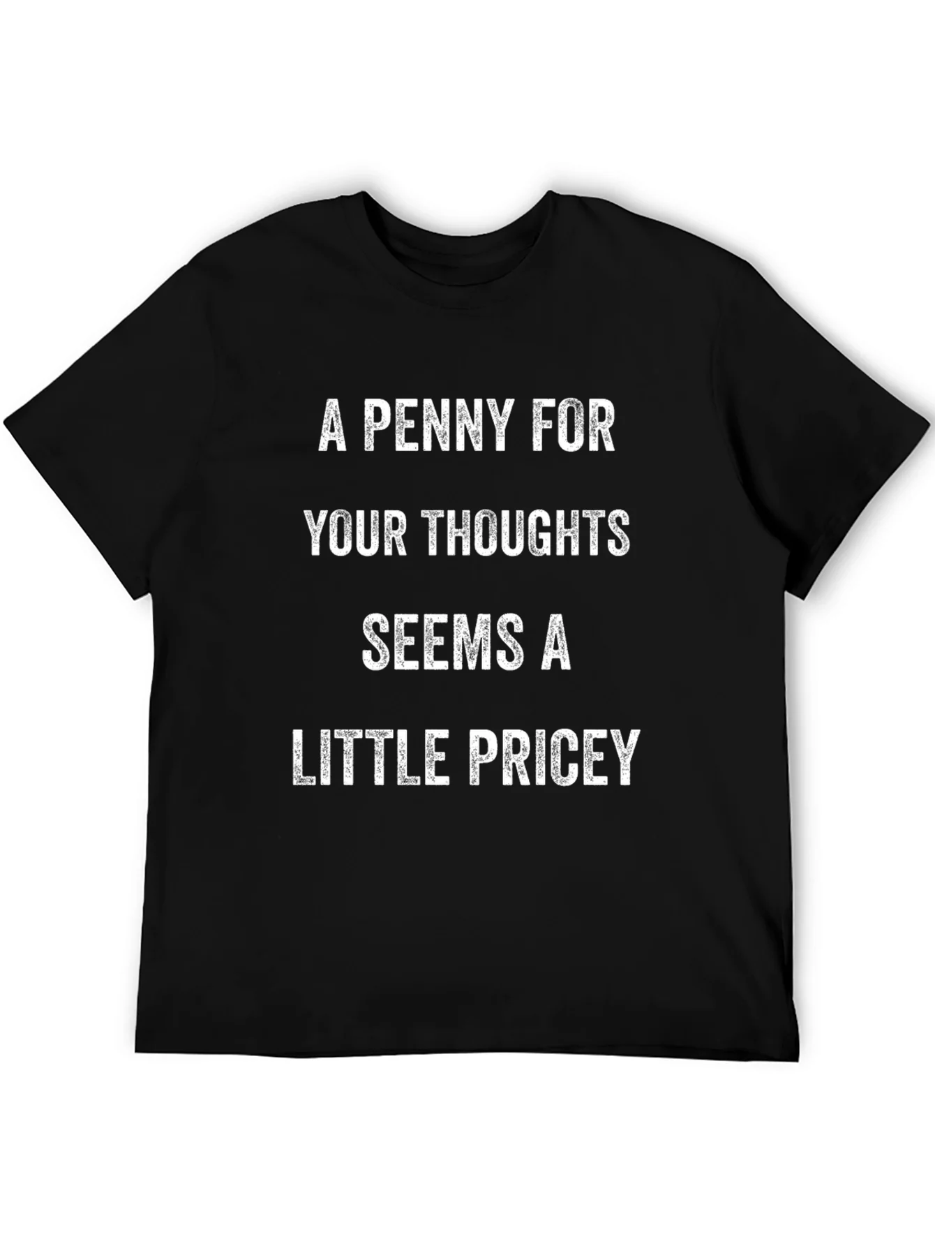A Penny For Your Thoughts Mens Black T-Shirt