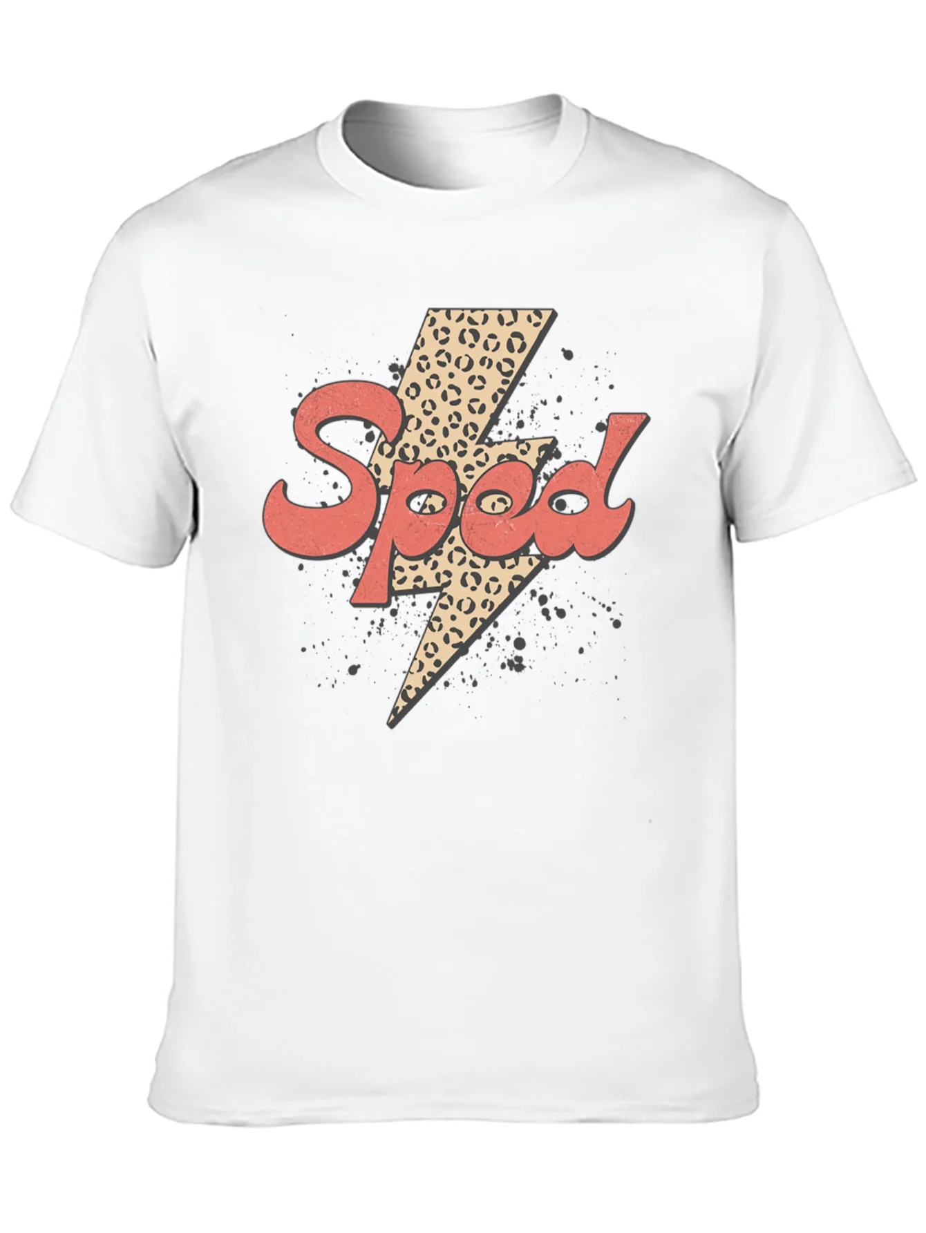 Speed Leopard Lightning Bolt Graphic Tee