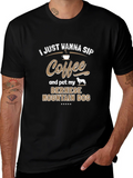 Coffee & Bernese Mountain Dog T-Shirt