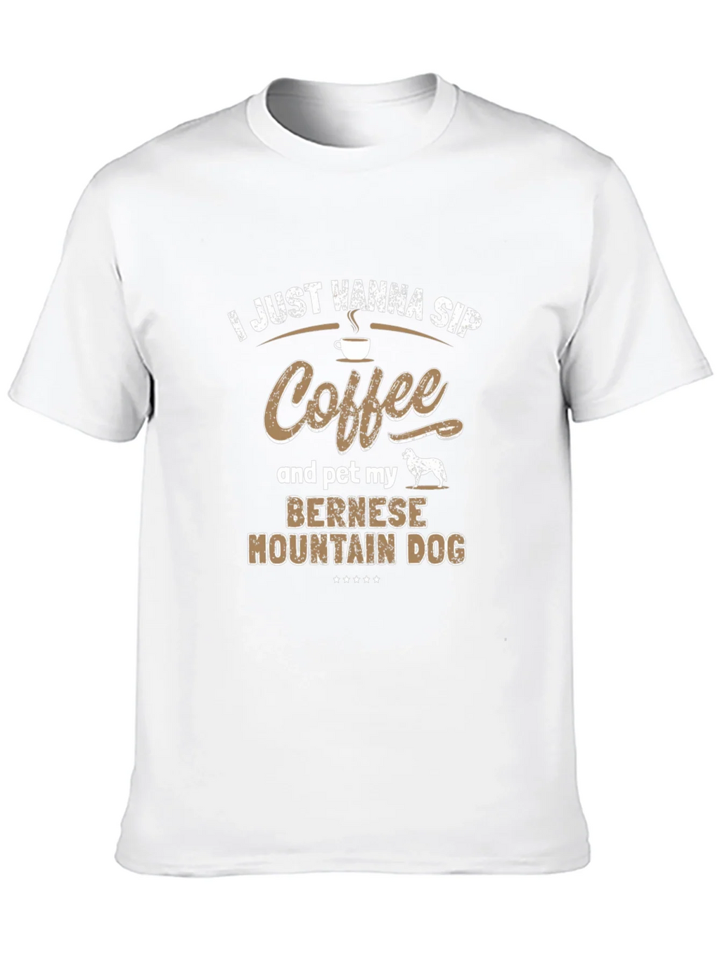 Coffee & Bernese Mountain Dog T-Shirt