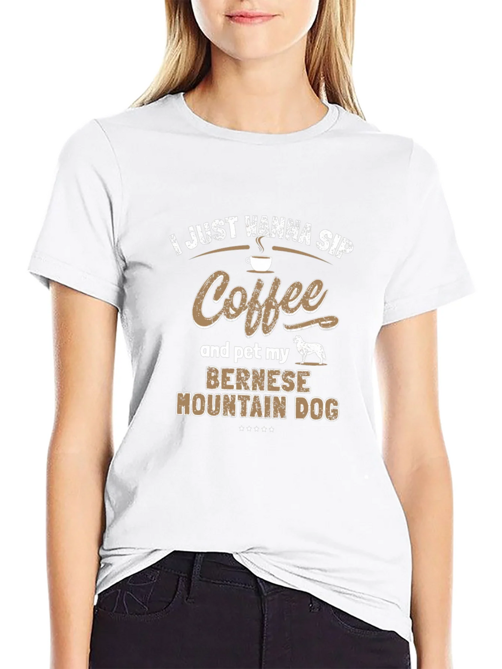 Coffee & Bernese Mountain Dog T-Shirt