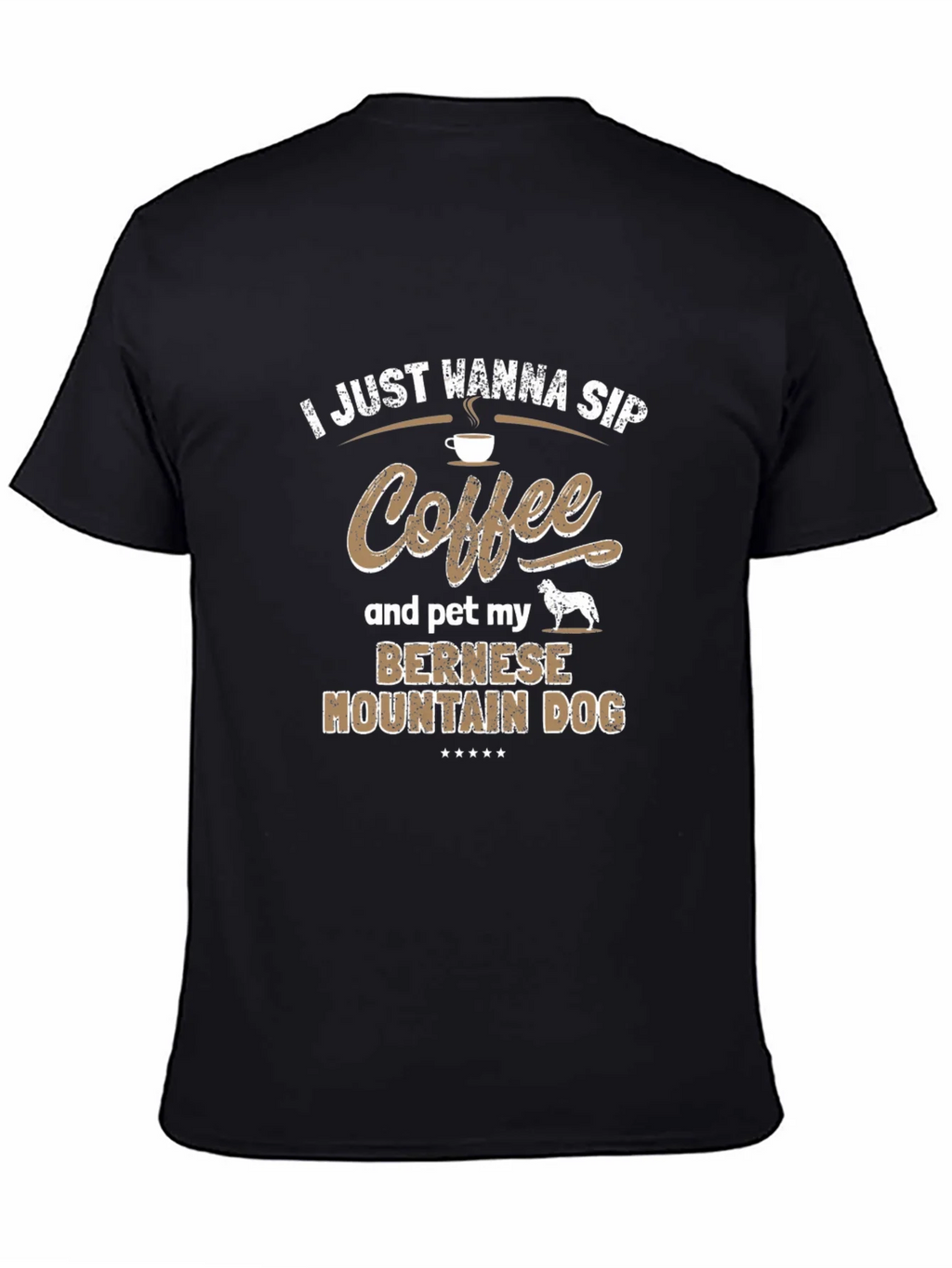 Coffee & Bernese Mountain Dog T-Shirt