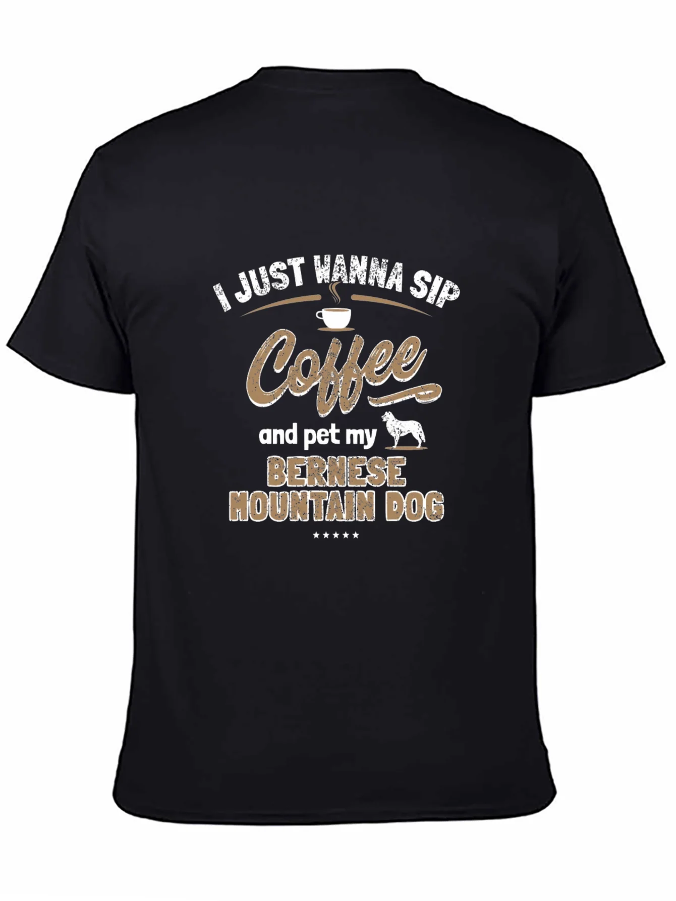 Coffee & Bernese Mountain Dog T-Shirt
