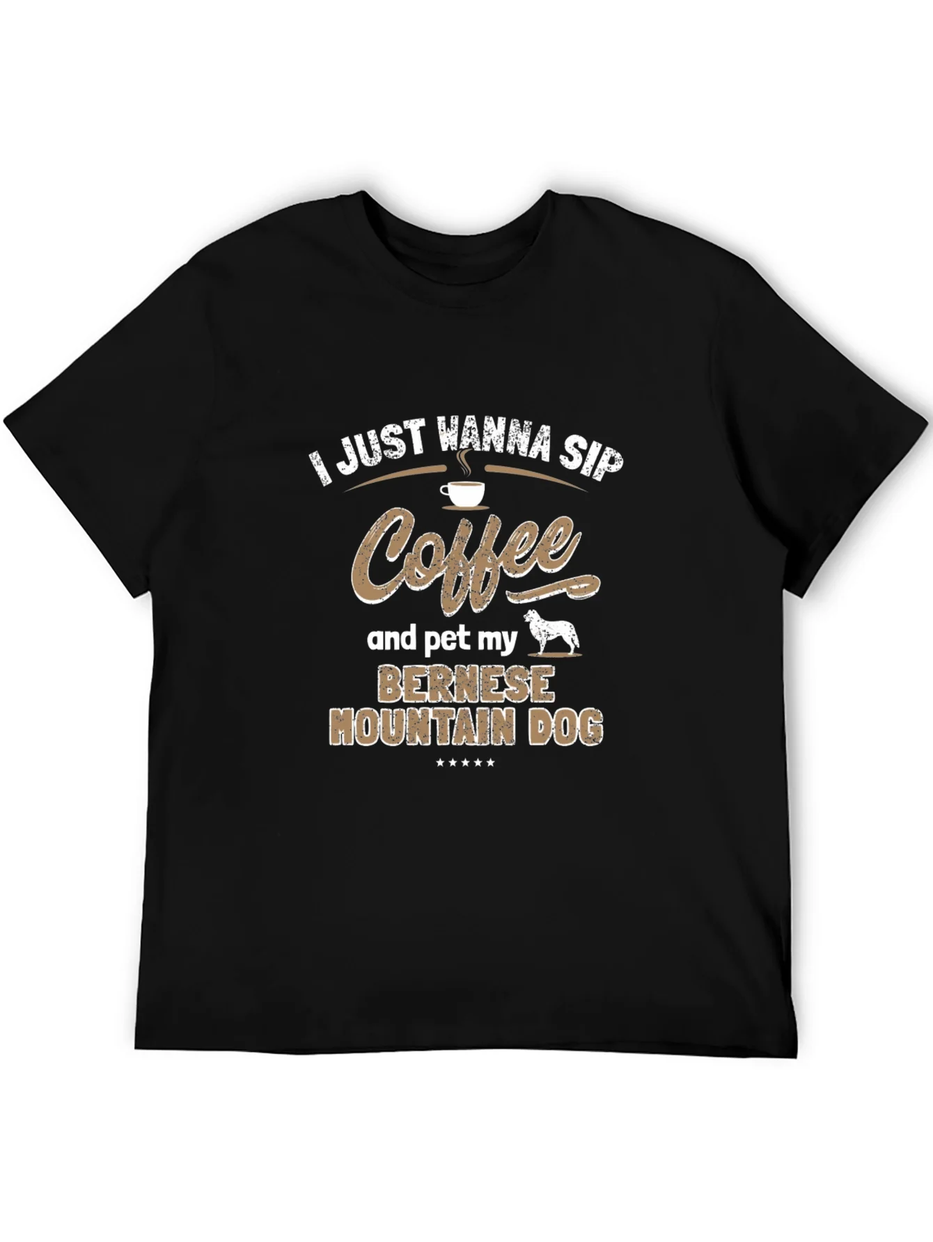 Coffee & Bernese Mountain Dog T-Shirt
