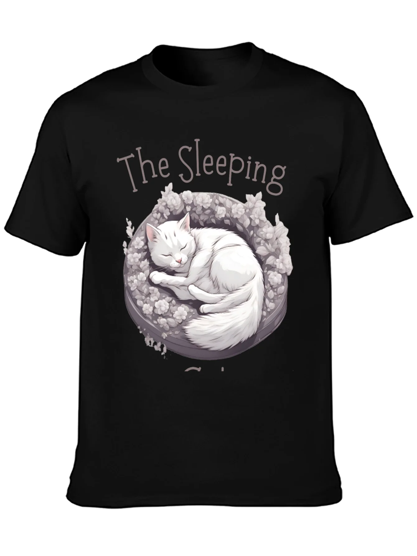 Sleeping Cat Graphic T-Shirt