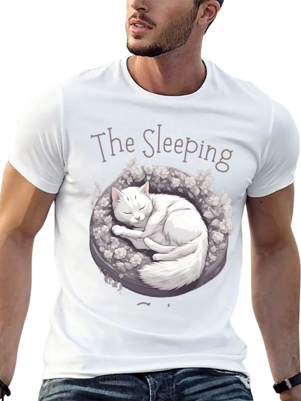 Sleeping Cat Graphic T-Shirt
