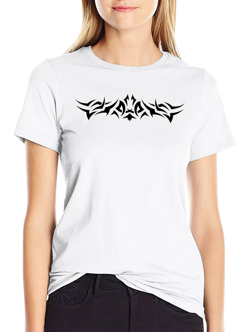Tribal Tattoo Design Black T-Shirt