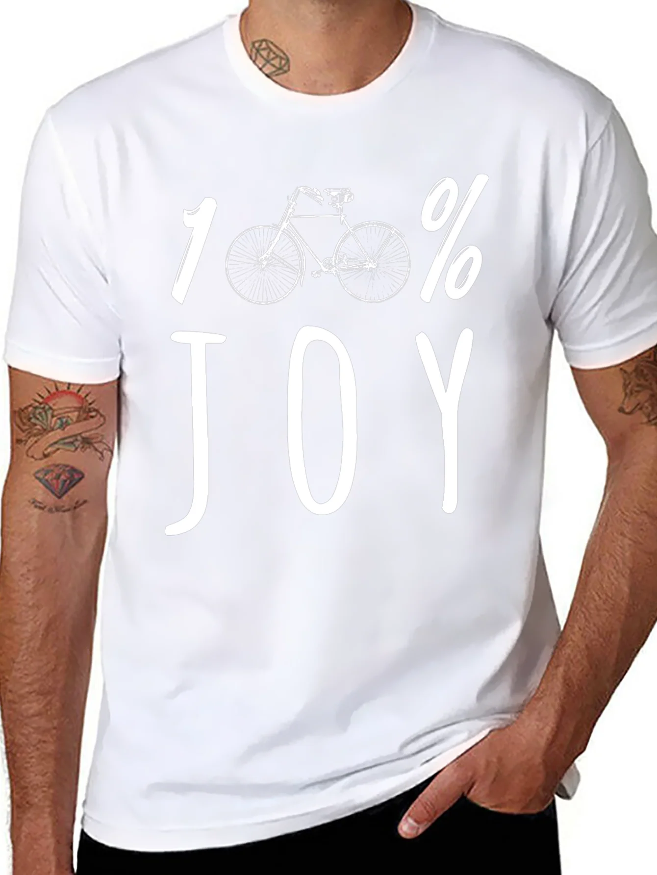 1 Bike % Joy Graphic Tee - Black Casual T-Shirt
