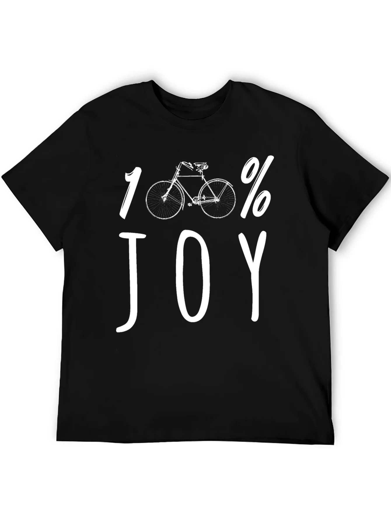 1 Bike % Joy Graphic Tee - Black Casual T-Shirt