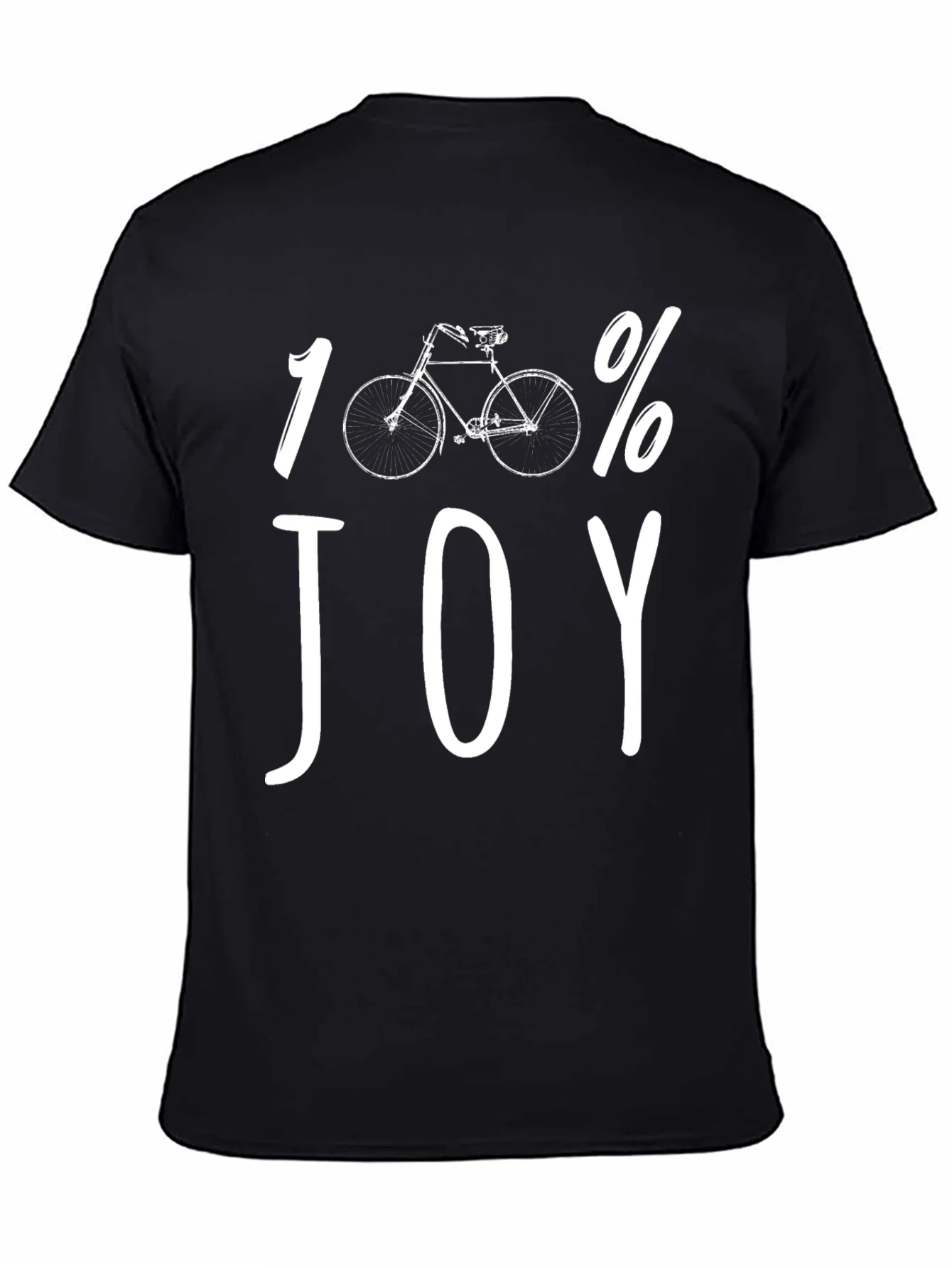 1 Bike % Joy Graphic Tee - Black Casual T-Shirt