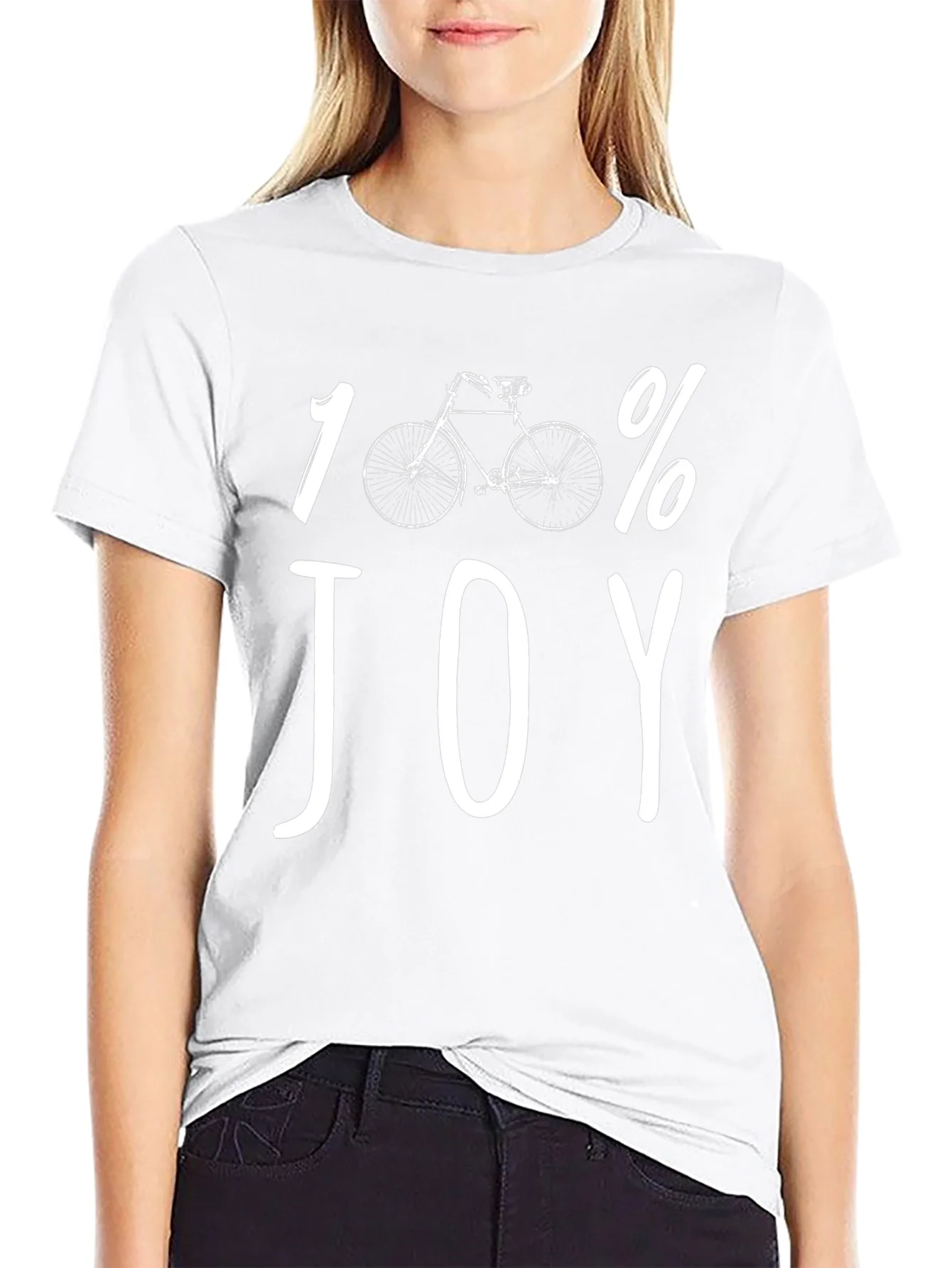 1 Bike % Joy Graphic Tee - Black Casual T-Shirt