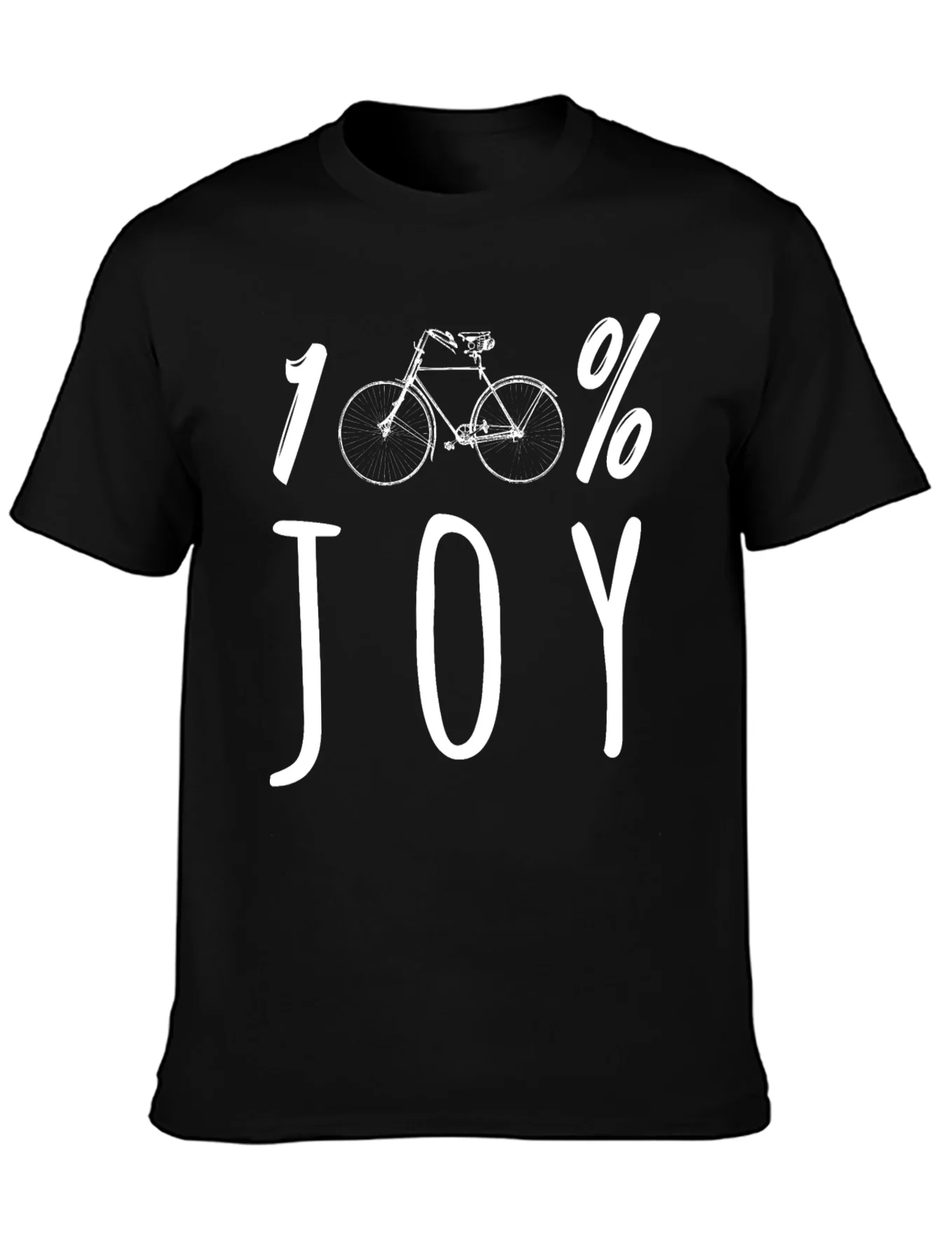 1 Bike % Joy Graphic Tee - Black Casual T-Shirt