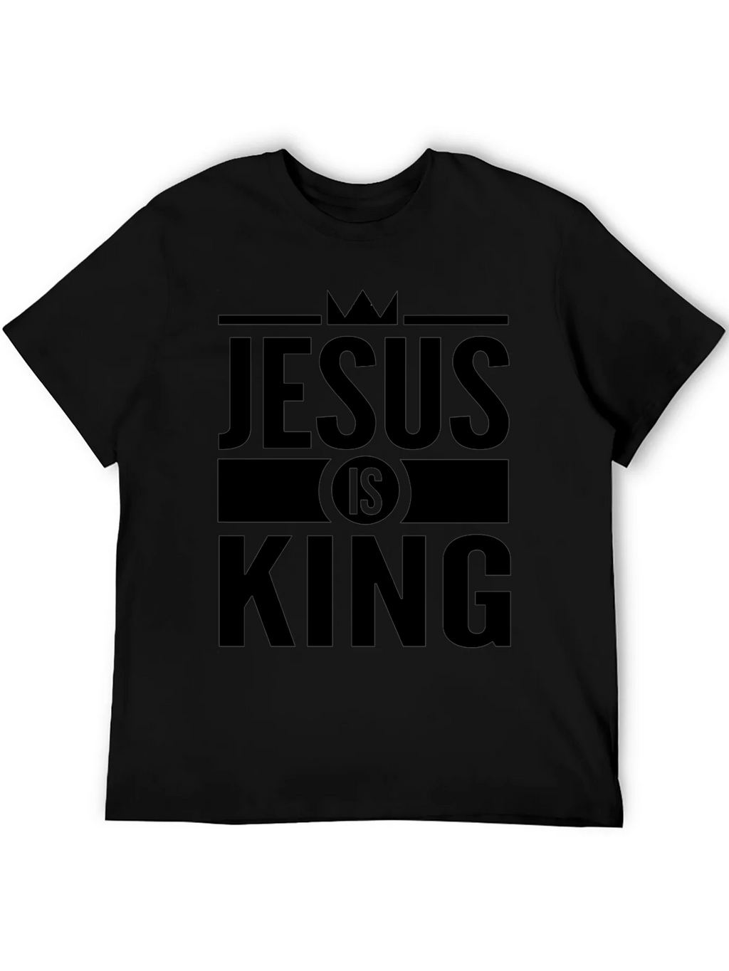 Jesus is King Graphic T-Shirt - Black