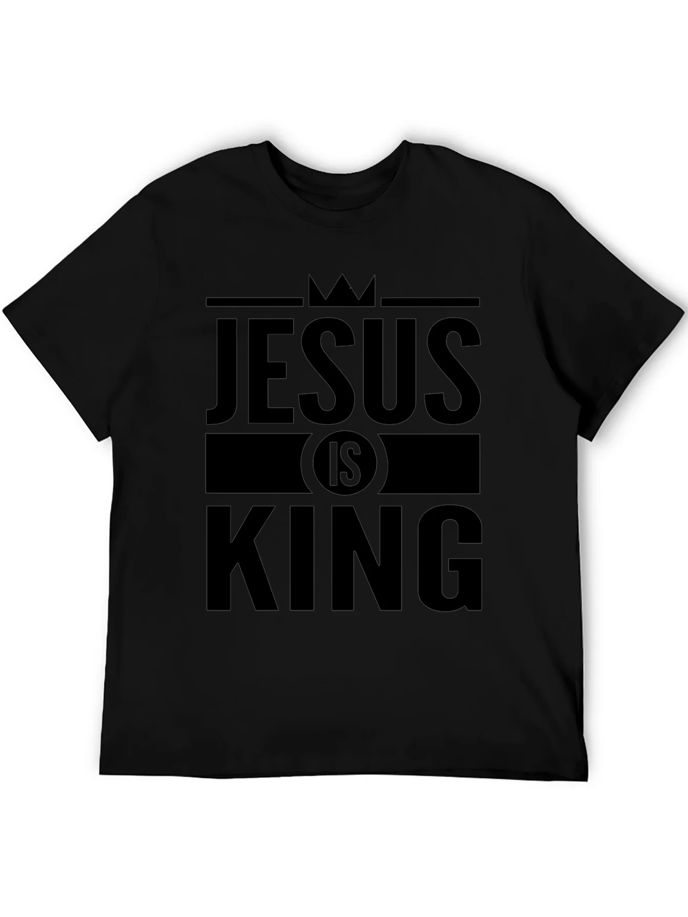 Jesus is King Graphic T-Shirt - Black