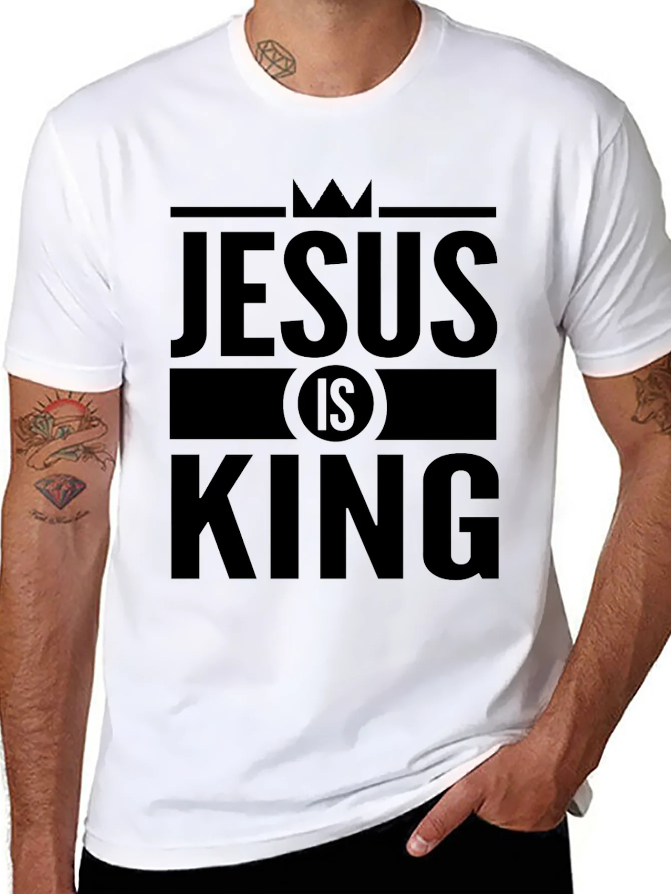 Jesus is King Graphic T-Shirt - Black