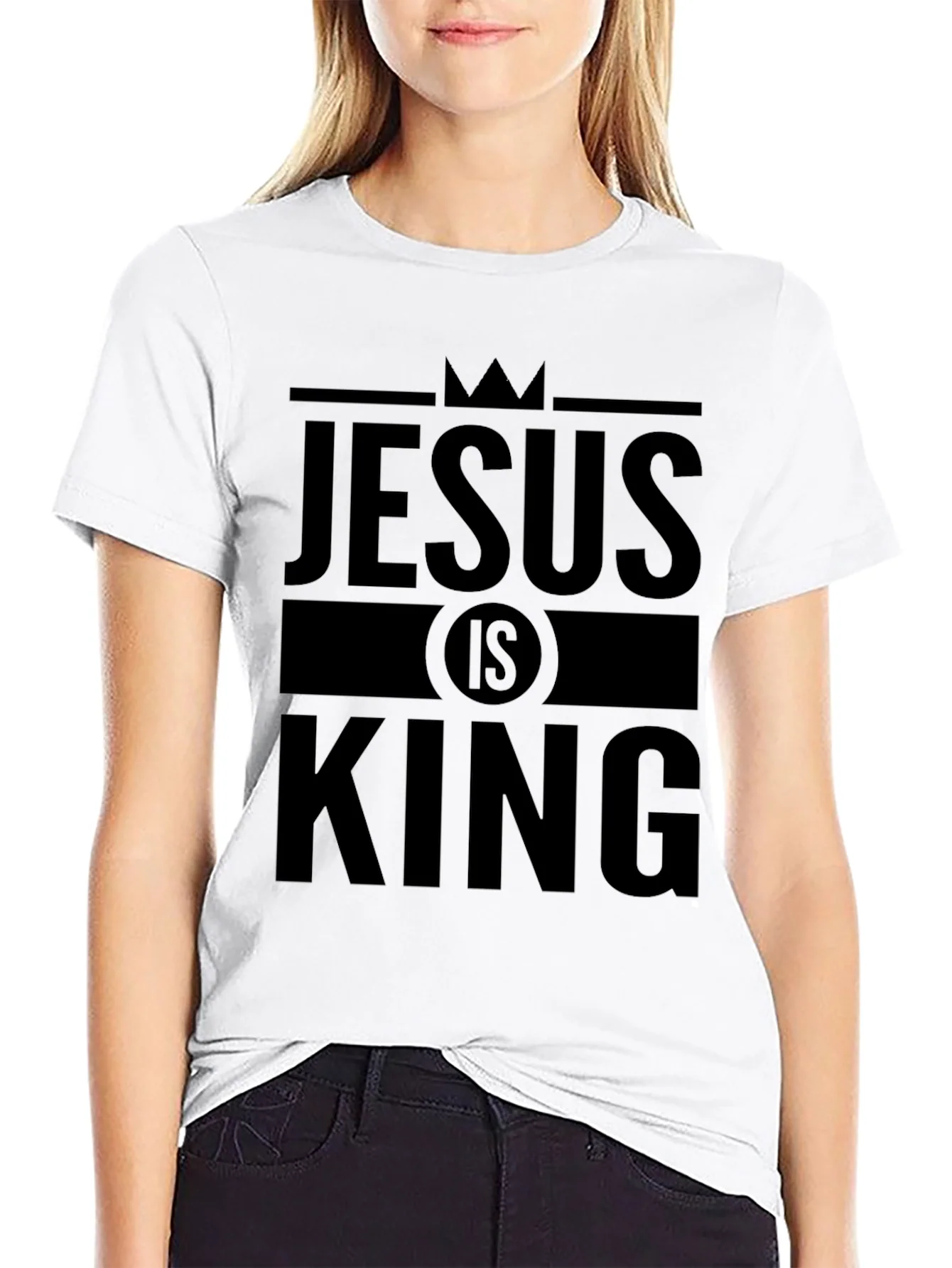 Jesus is King Graphic T-Shirt - Black