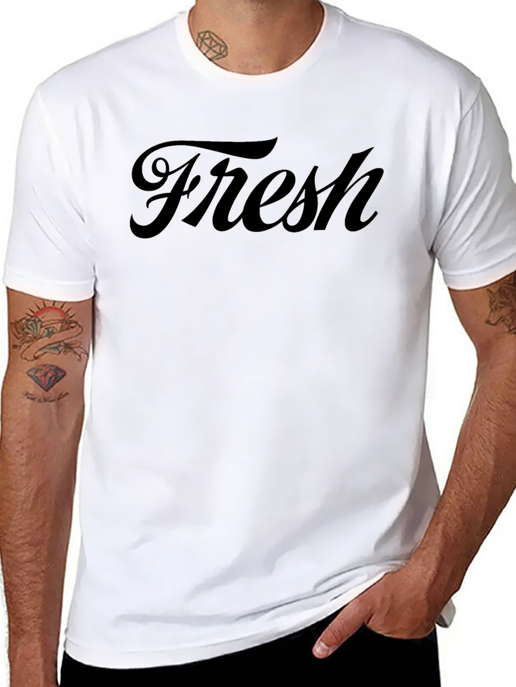 Fresh Script Black T-Shirt