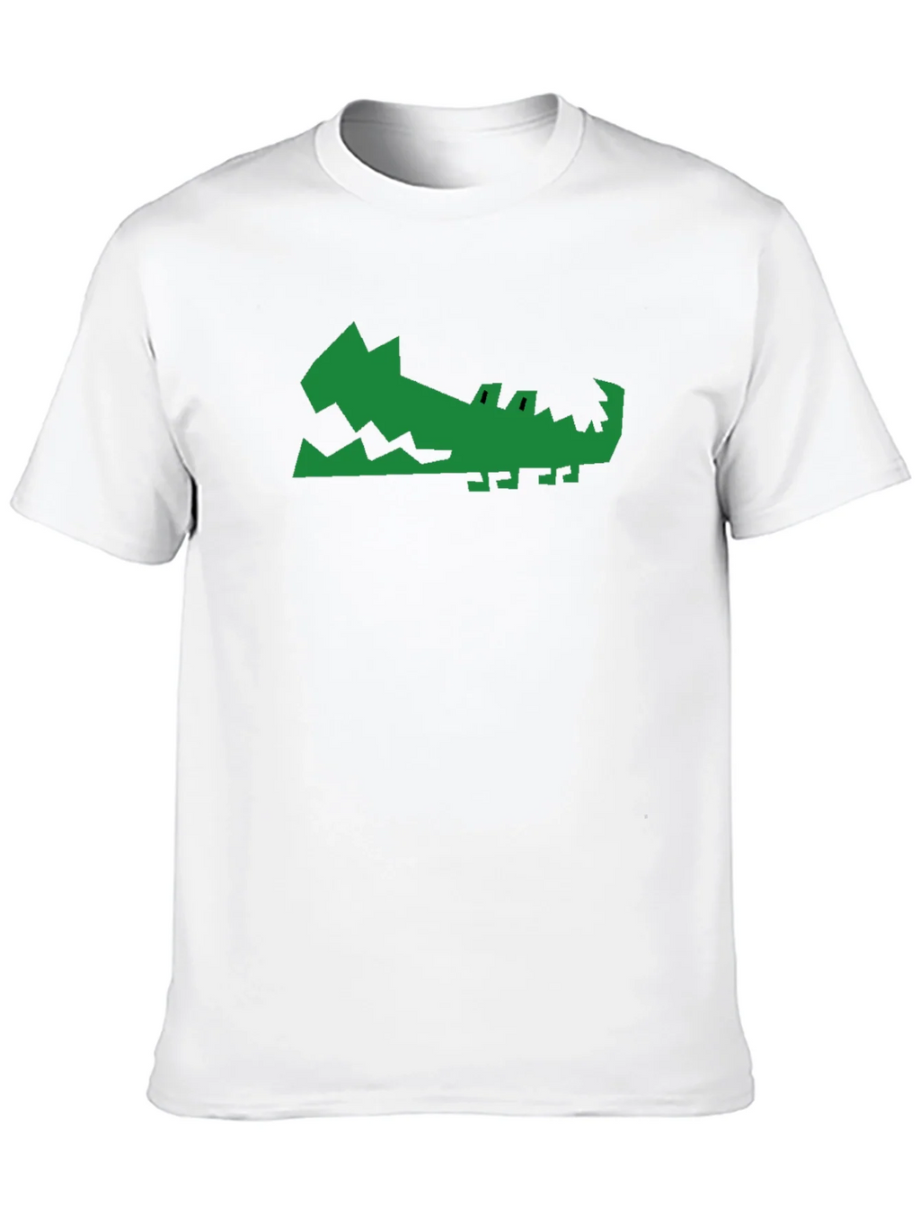 Green Gator Graphic Print Black T-Shirt
