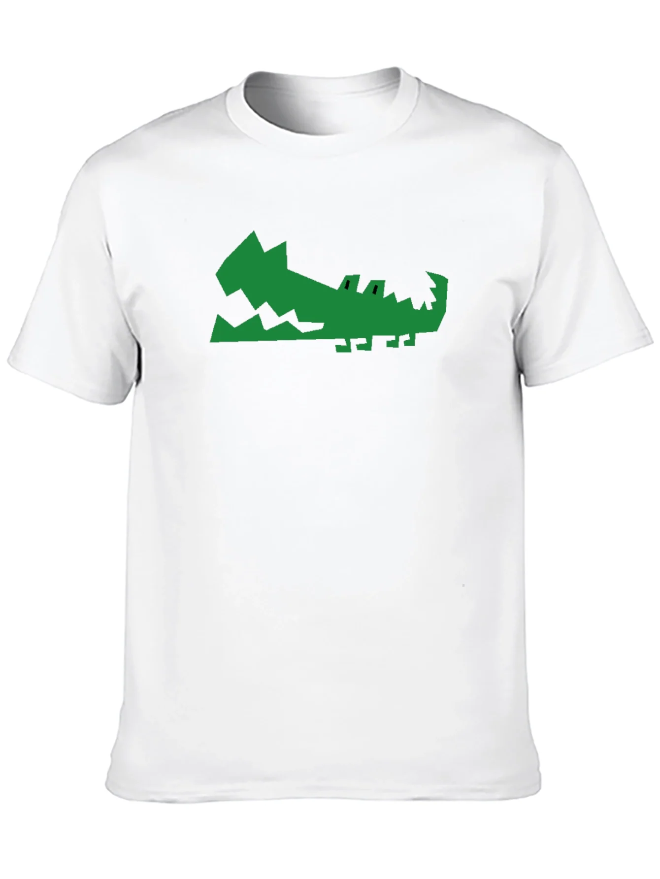 Green Gator Graphic Print Black T-Shirt