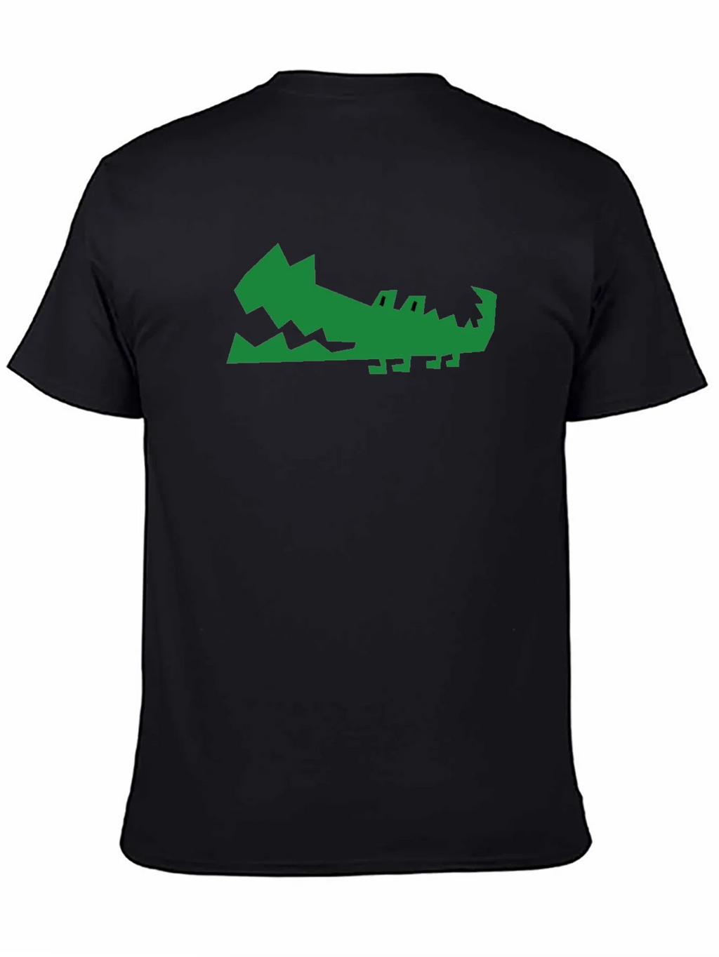 Green Gator Graphic Print Black T-Shirt