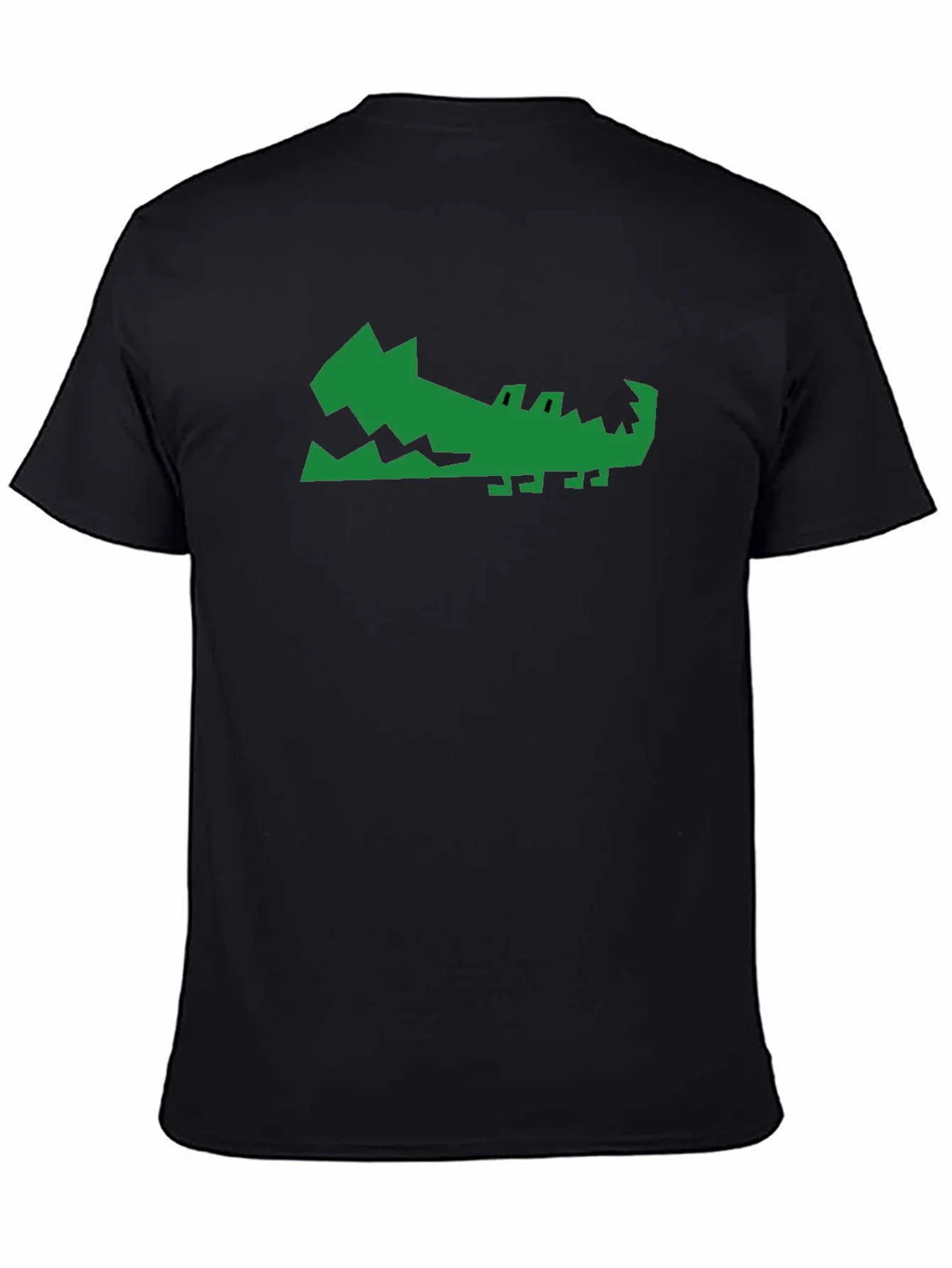 Green Gator Graphic Print Black T-Shirt