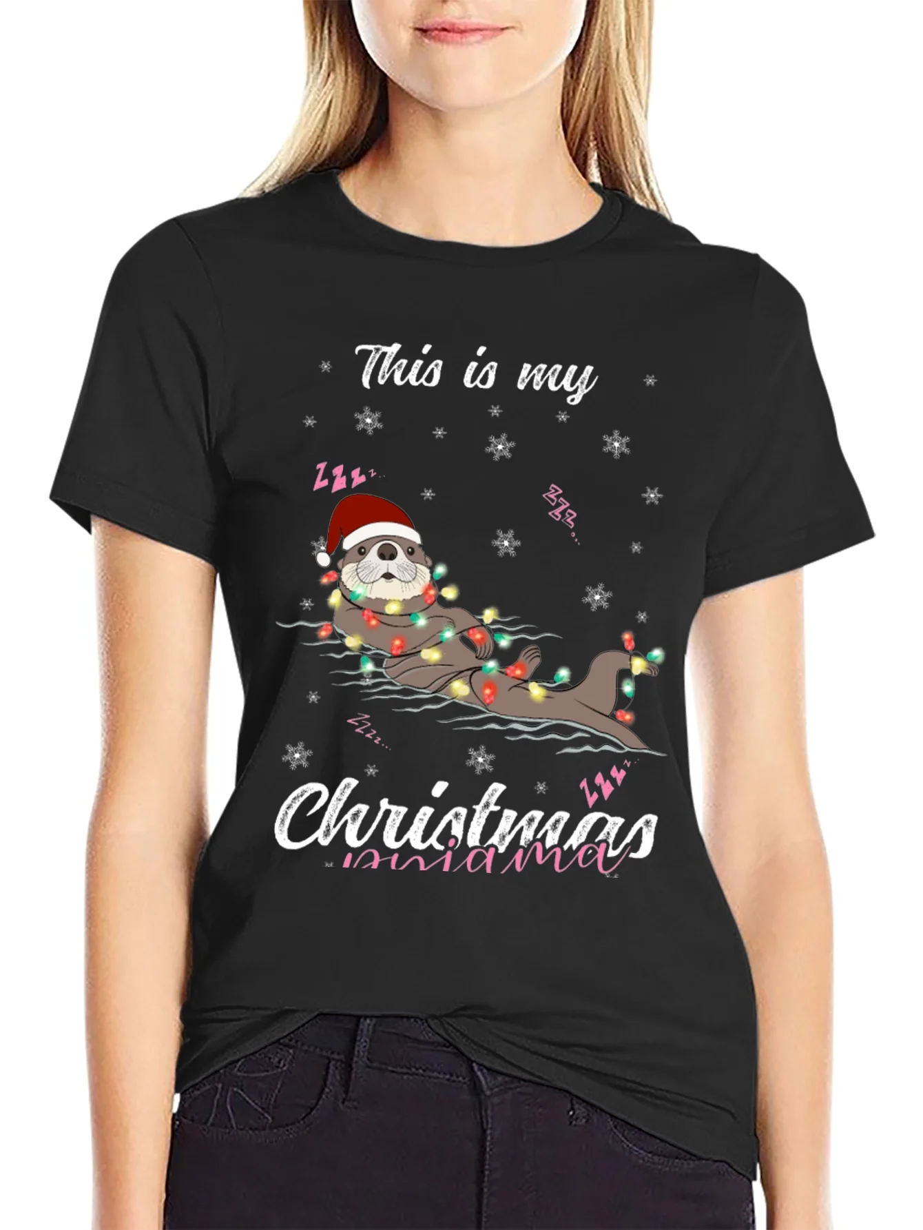 Christmas Mama Otter T-Shirt