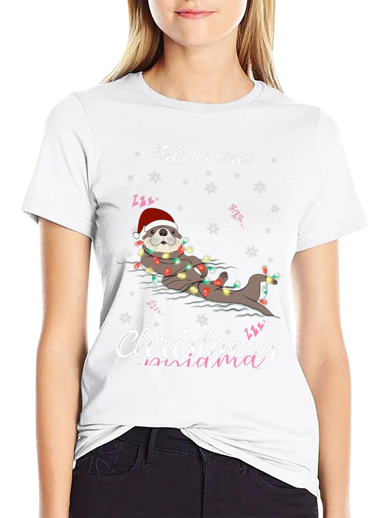 Christmas Mama Otter T-Shirt