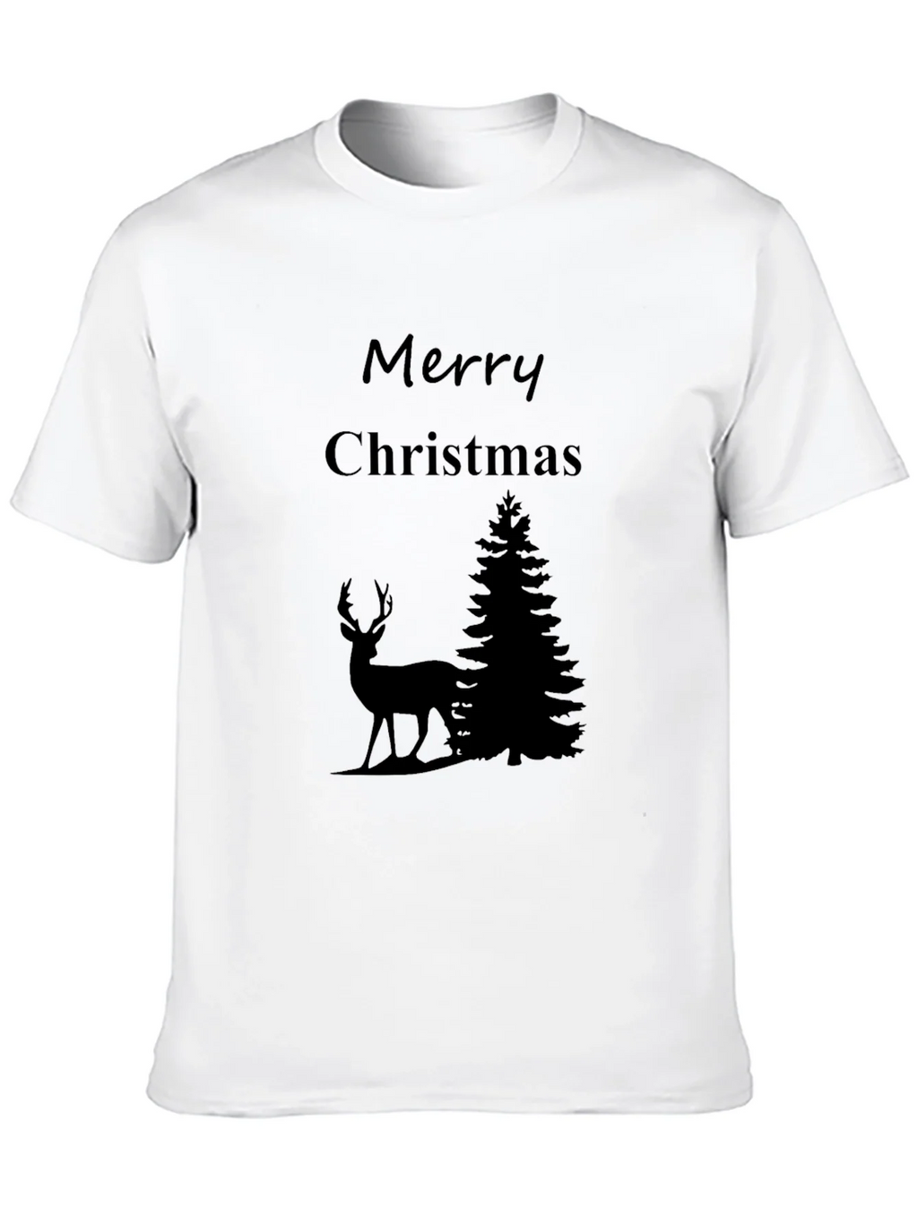Merry Christmas Deer Graphic T-Shirt