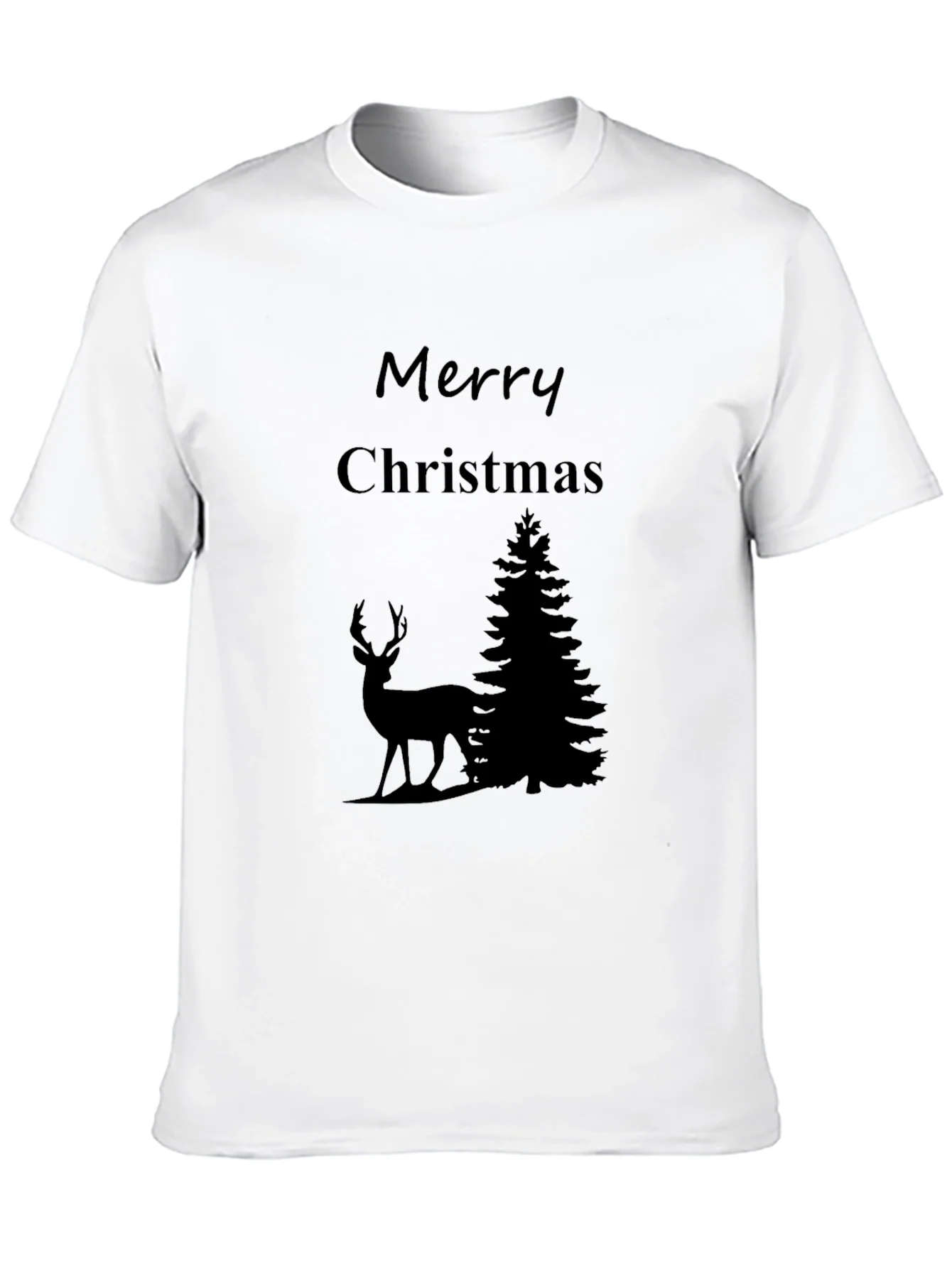 Merry Christmas Deer Graphic T-Shirt