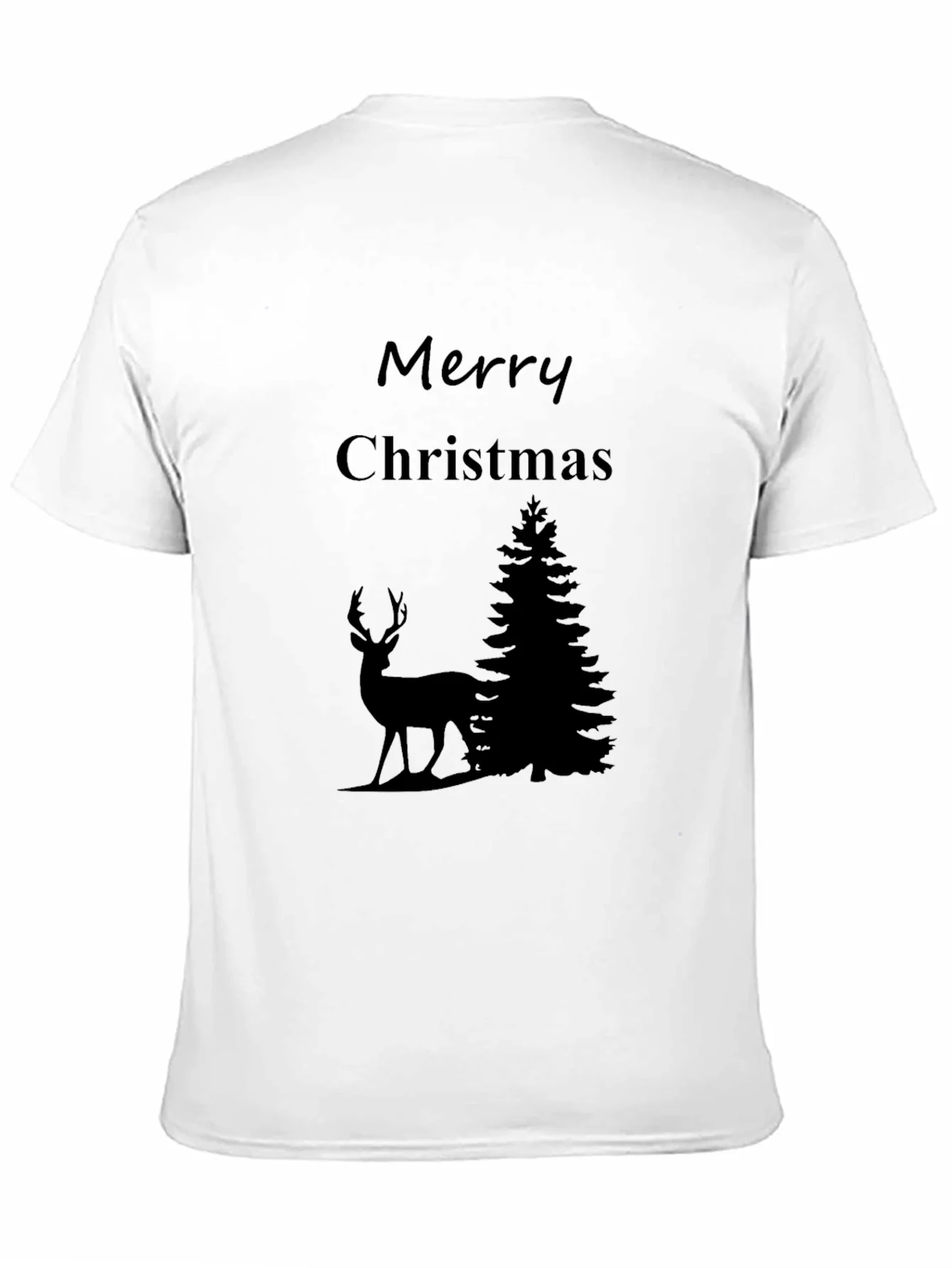 Merry Christmas Deer Graphic T-Shirt