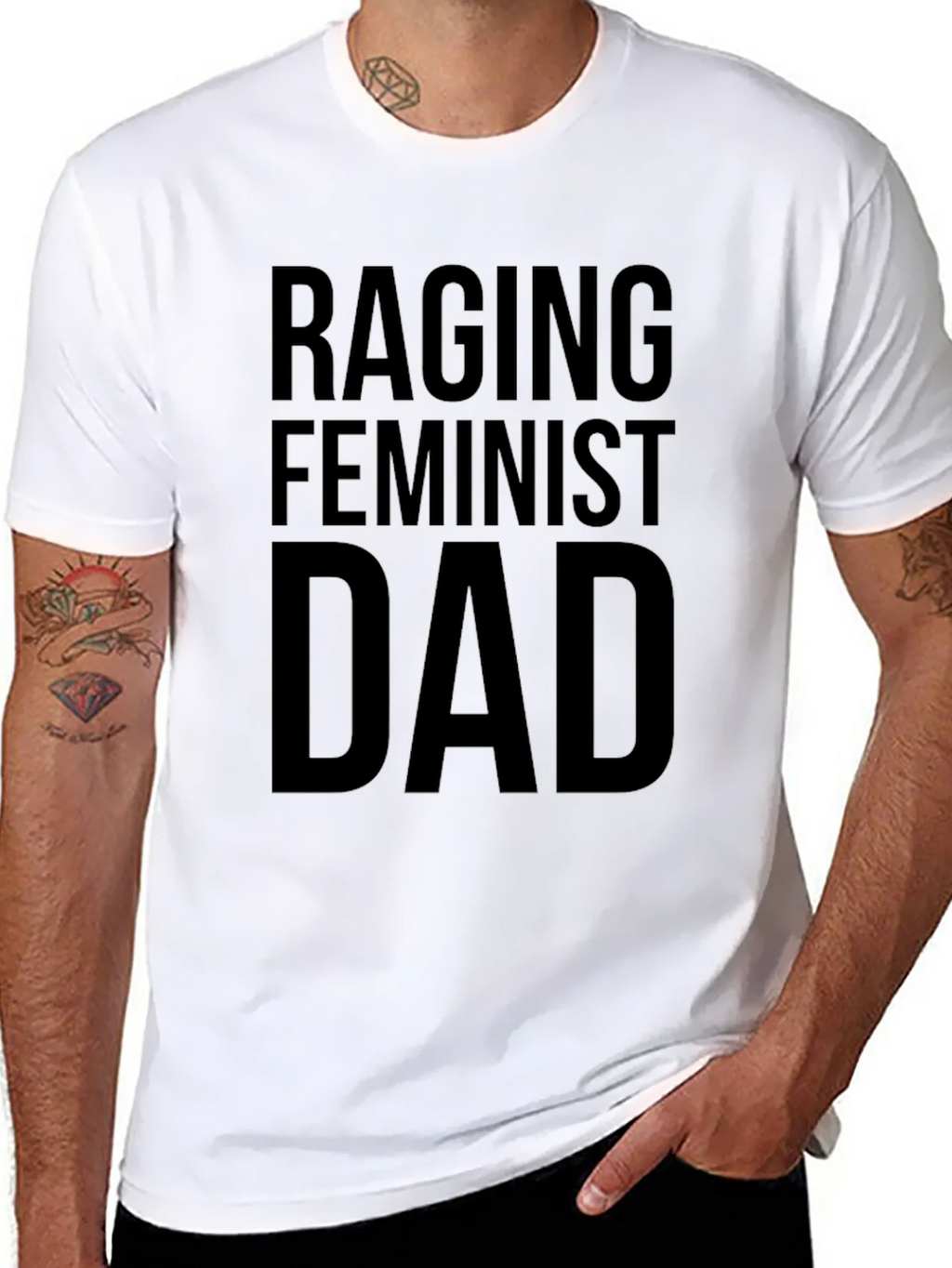 Raging Feminist Dad Graphic T-Shirt