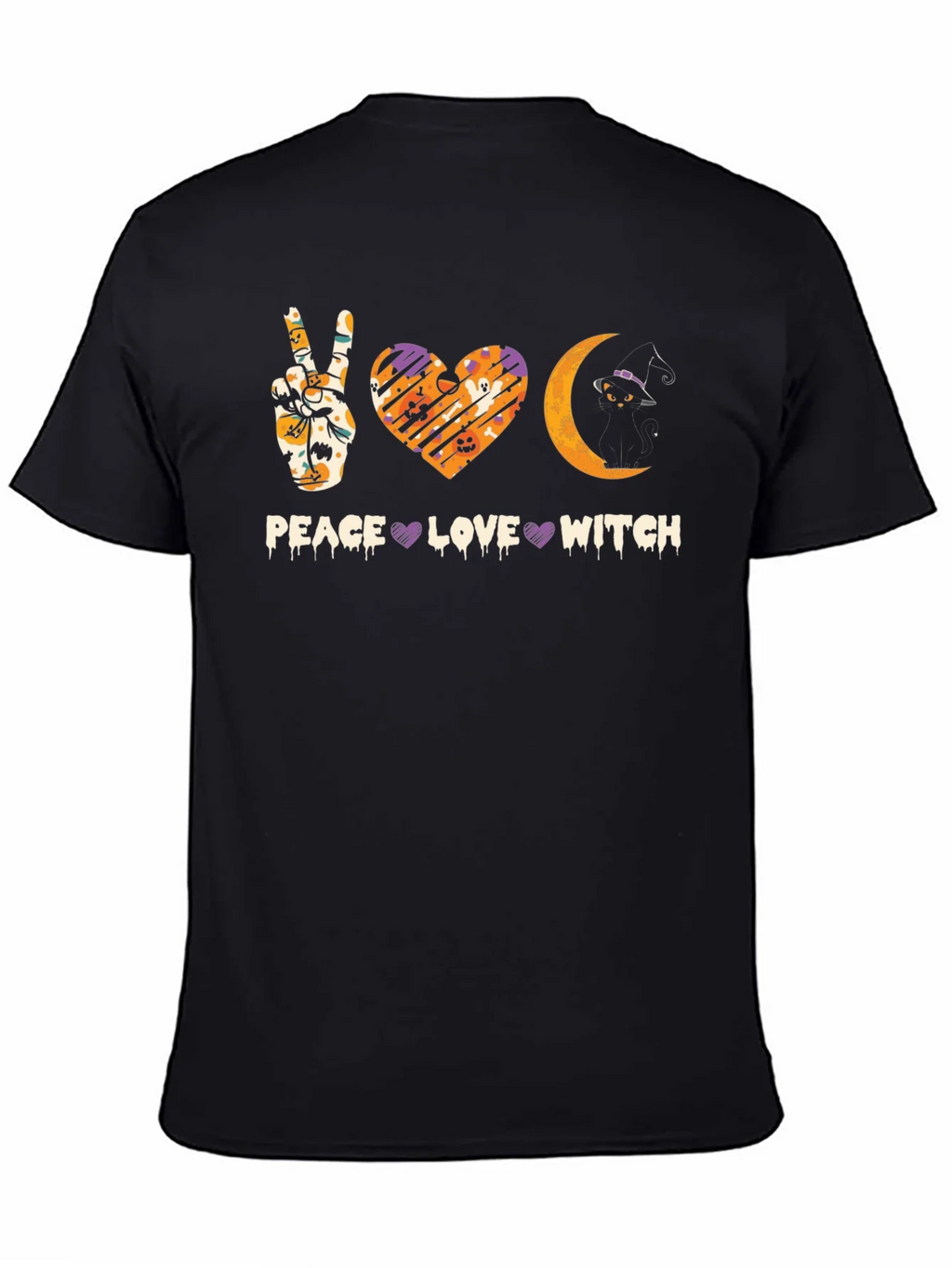 Peace Love Witch Halloween T-Shirt