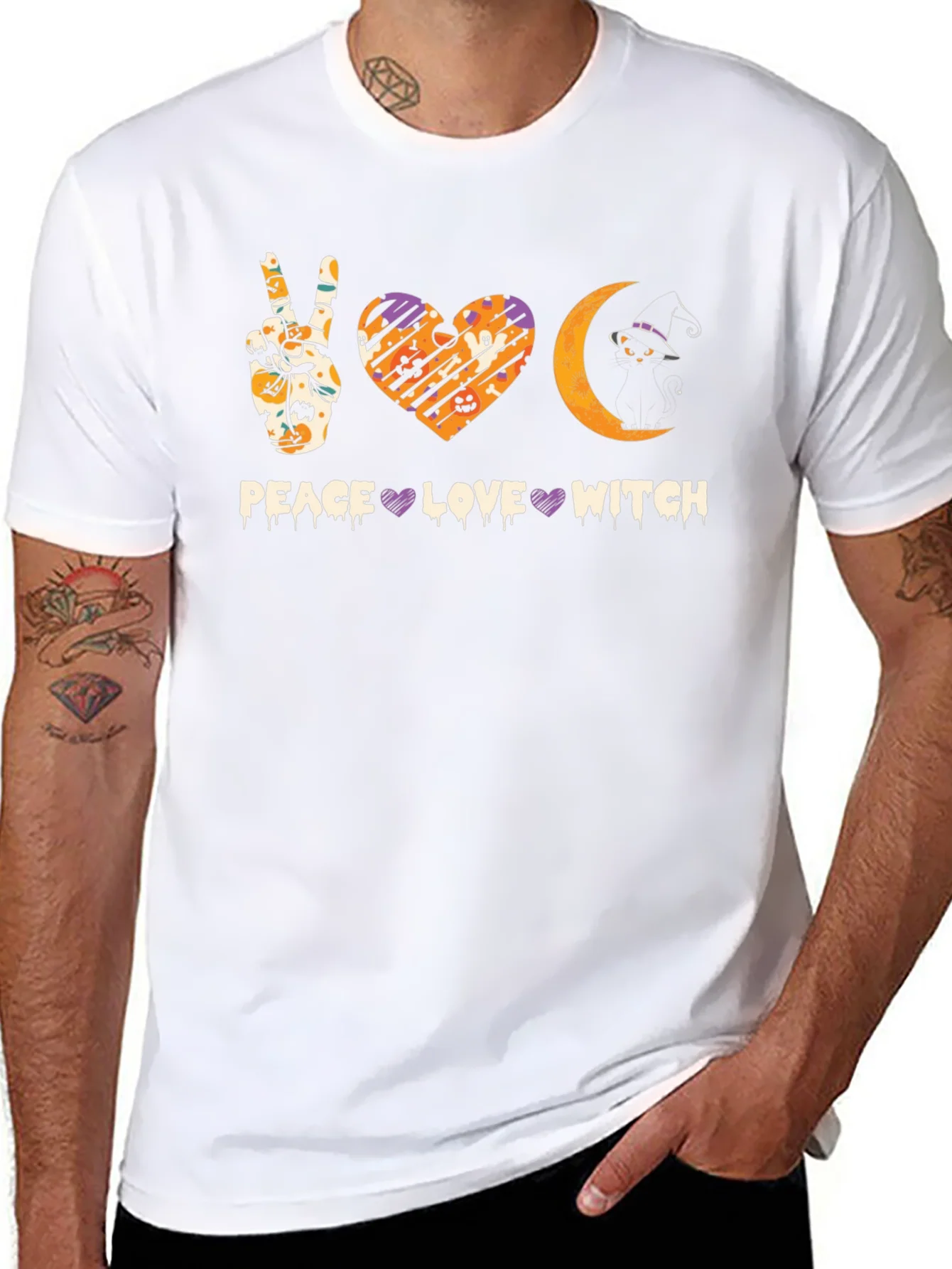 Peace Love Witch Halloween T-Shirt