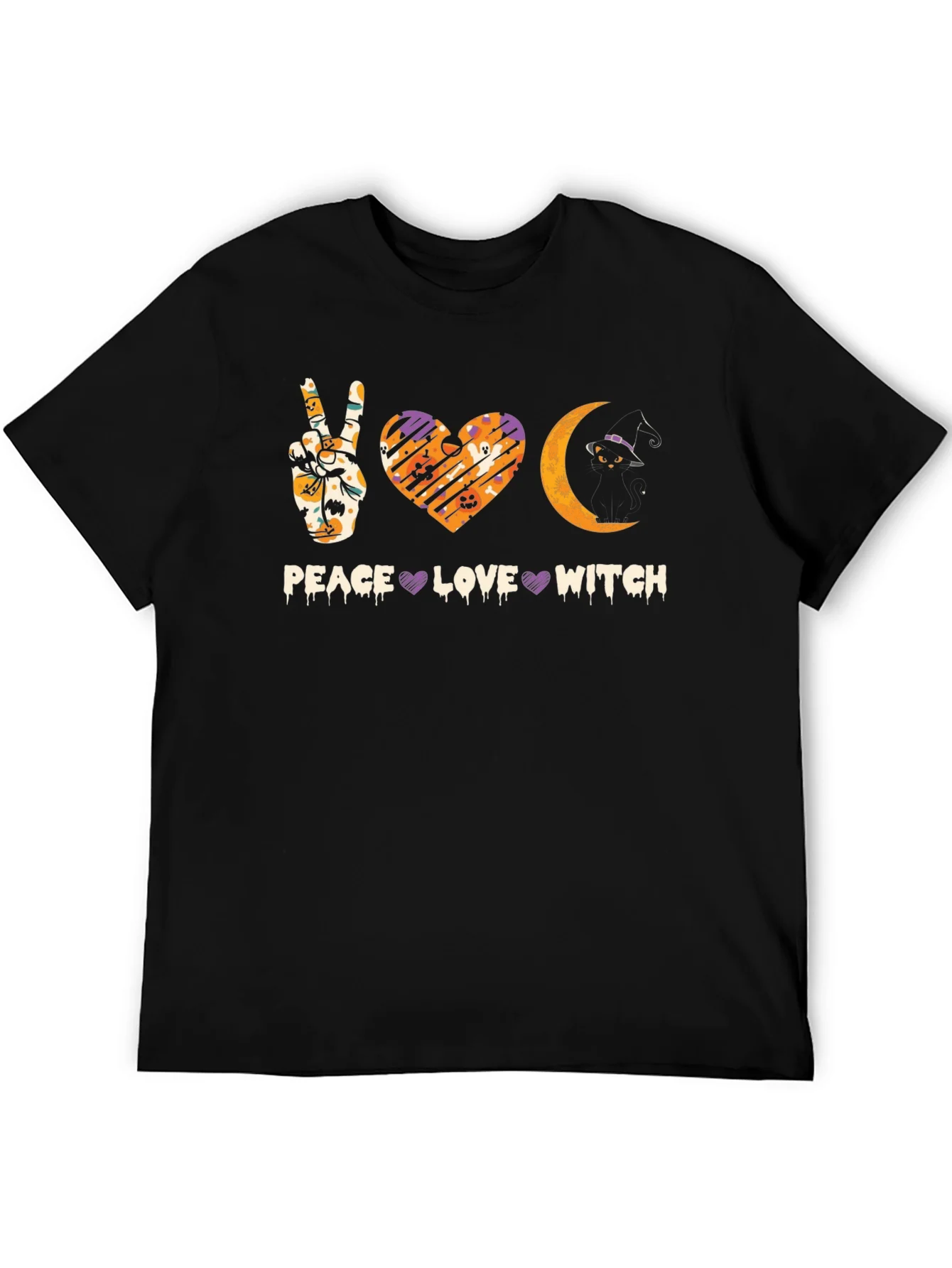 Peace Love Witch Halloween T-Shirt