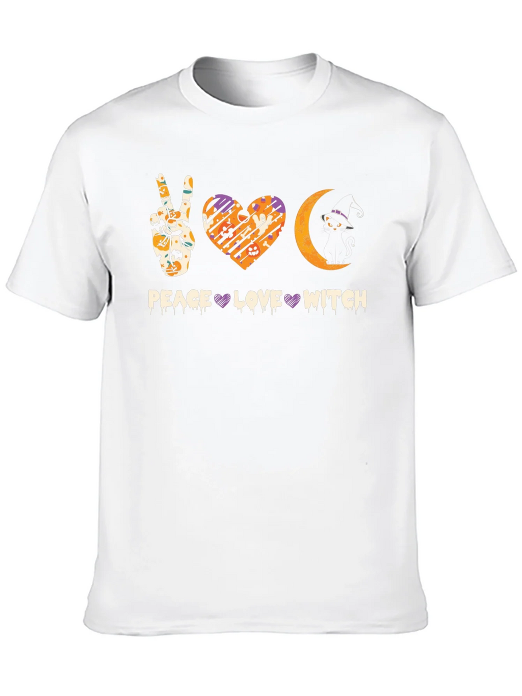 Peace Love Witch Halloween T-Shirt