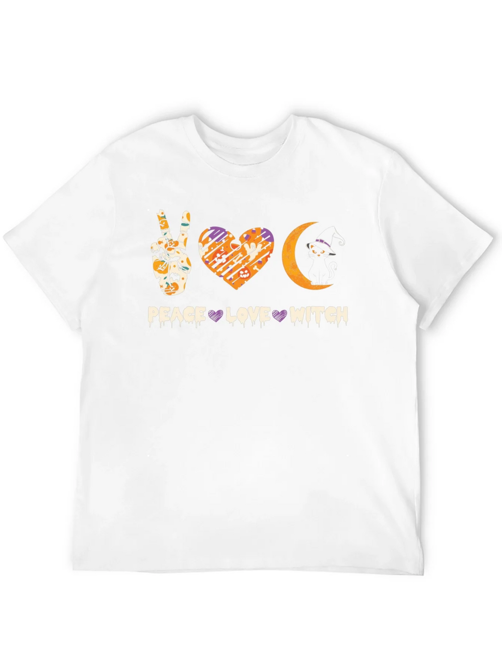 Peace Love Witch Halloween T-Shirt