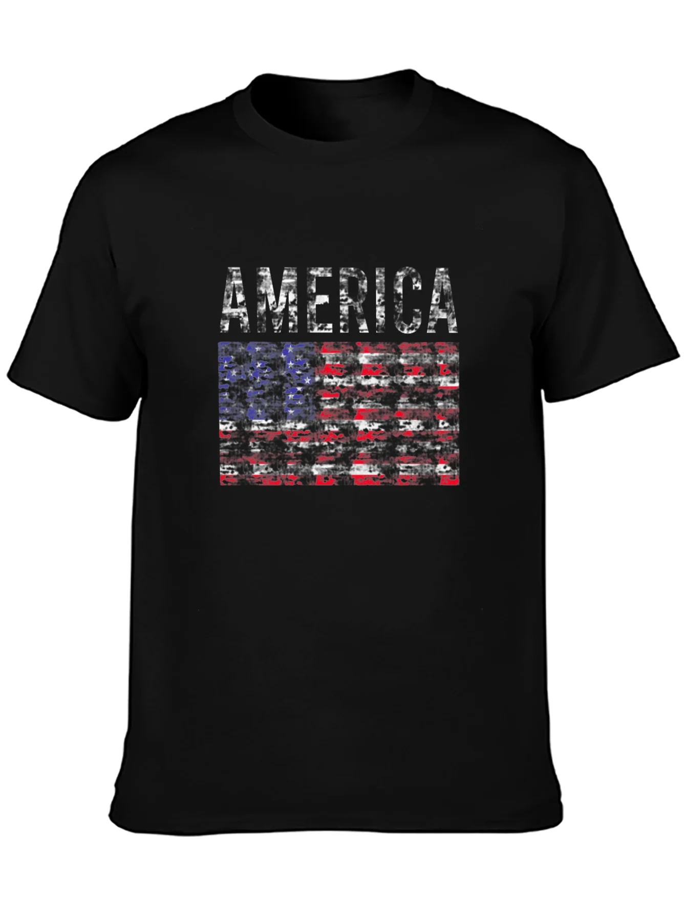 America Flag Distressed T-Shirt
