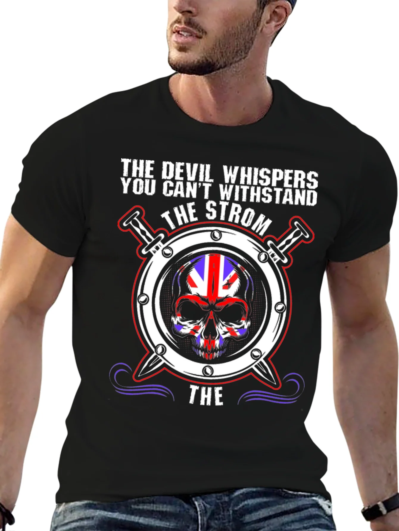 The Devil Whispers Skull Graphic Tee
