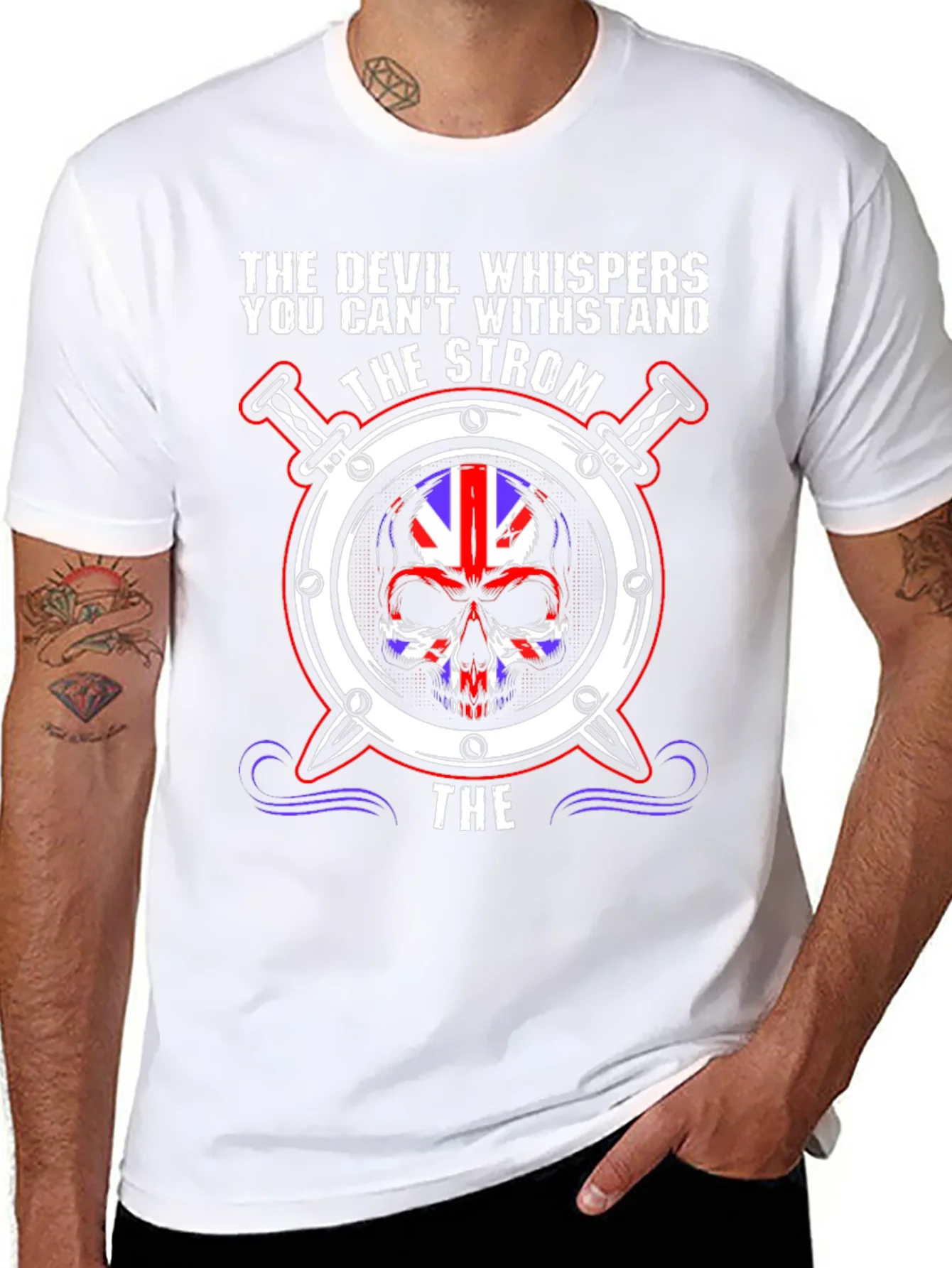 The Devil Whispers Skull Graphic Tee