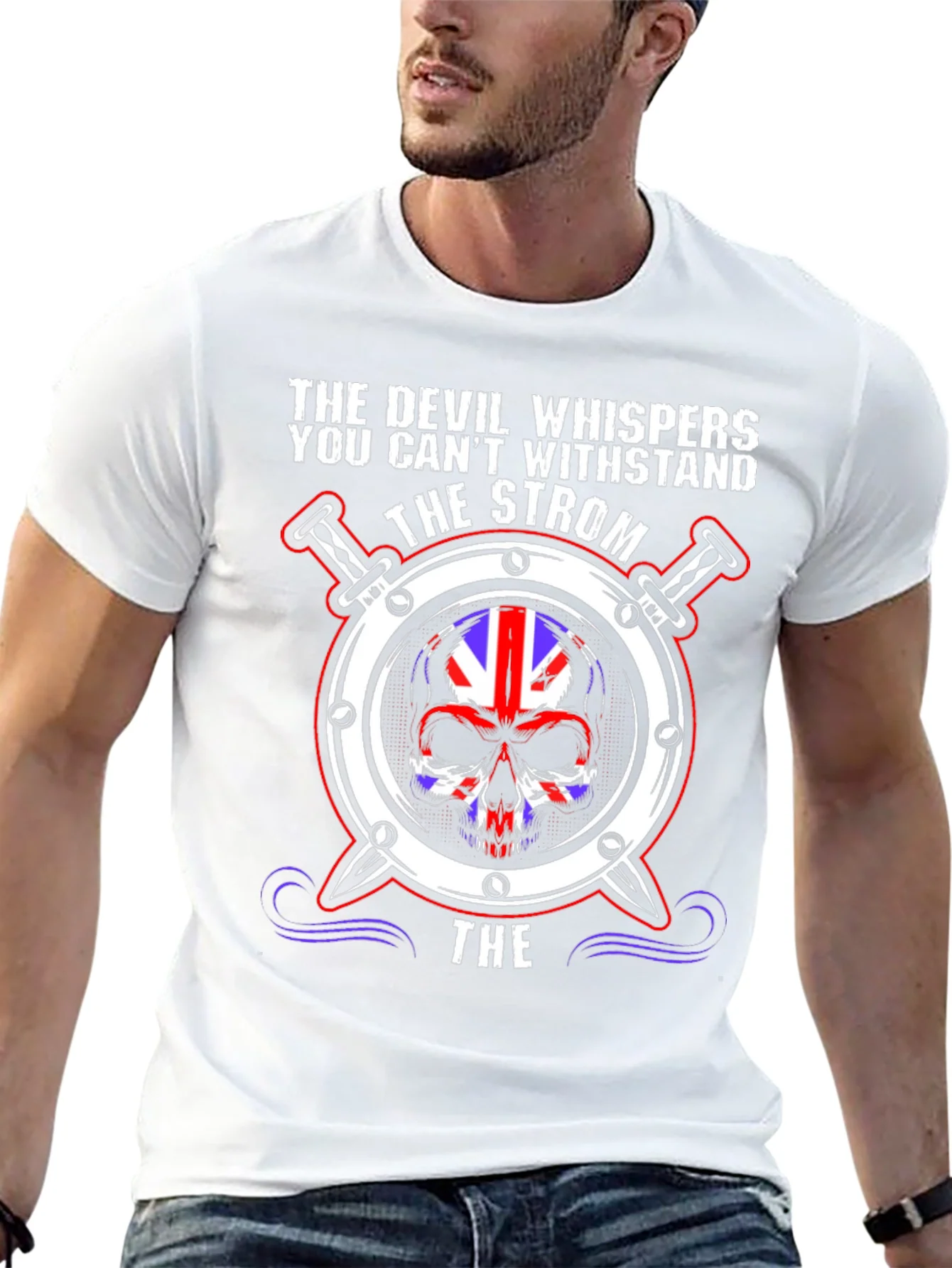 The Devil Whispers Skull Graphic Tee