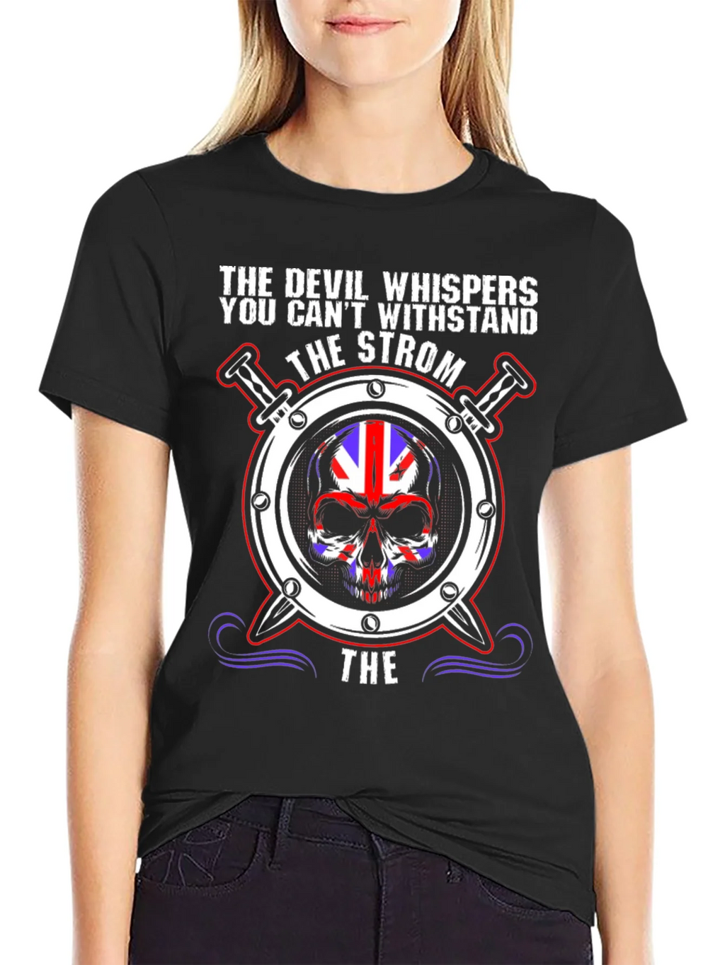 The Devil Whispers Skull Graphic Tee