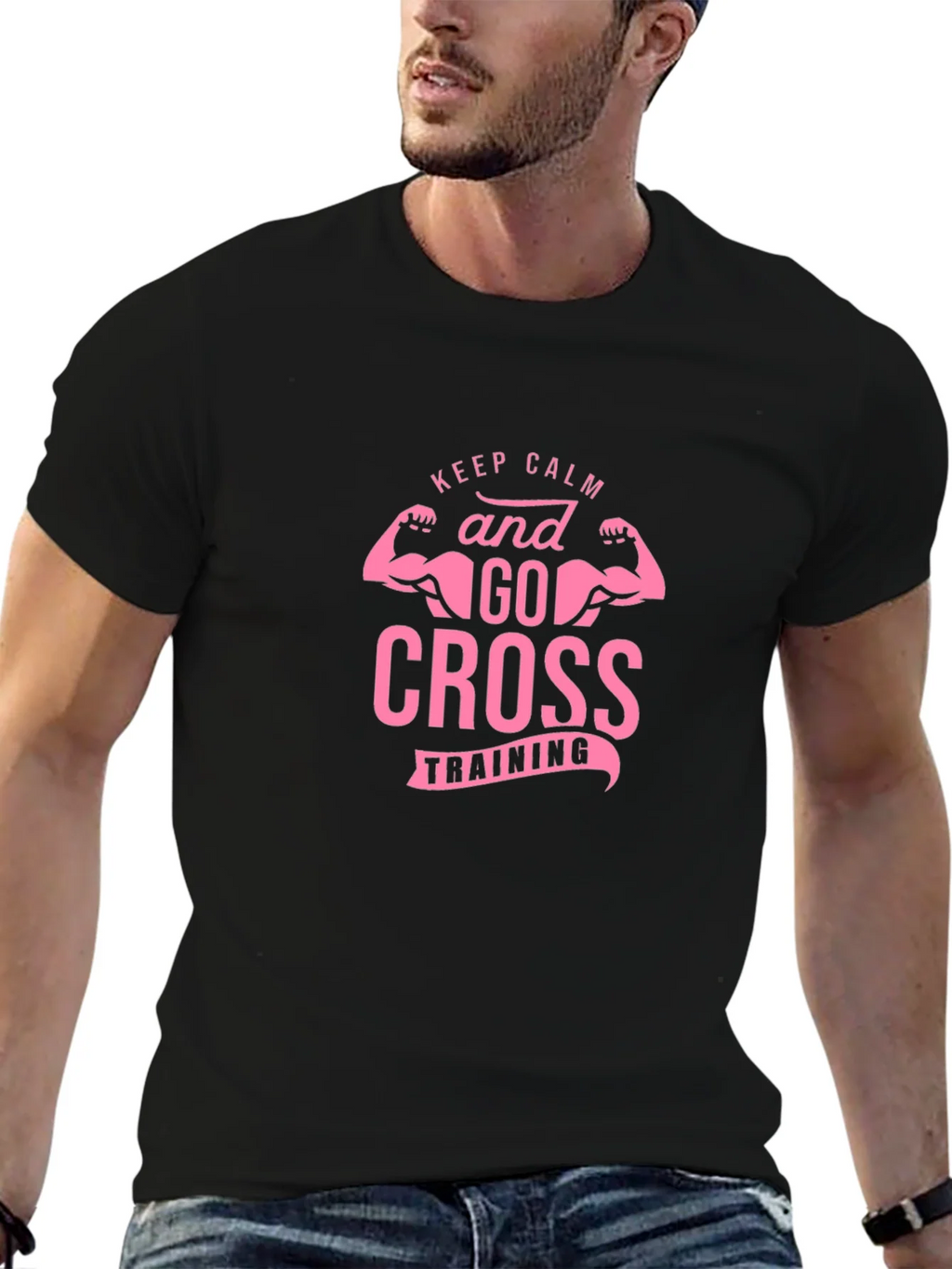 Keep Calm Cross Training Black Tee