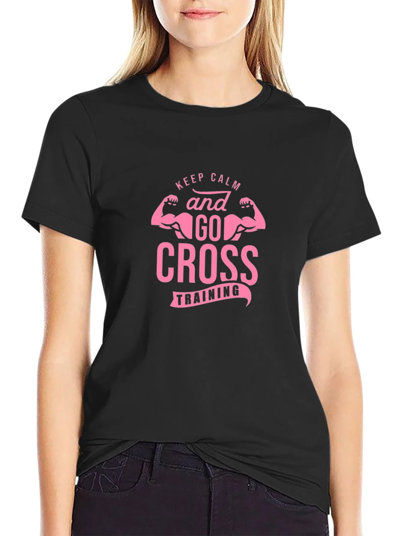 Keep Calm Cross Training Black Tee