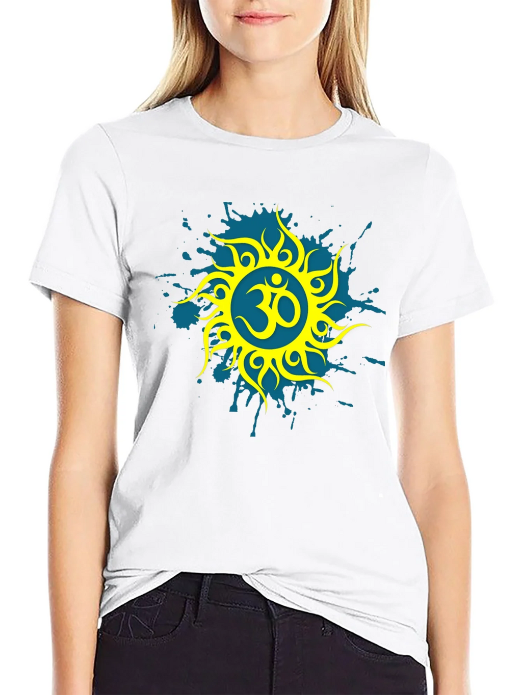 Om Symbol Graphic Tee - Stylish Black T-Shirt