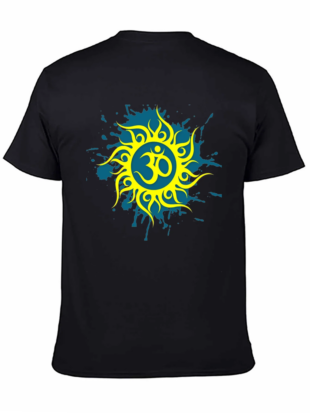 Om Symbol Graphic Tee - Stylish Black T-Shirt