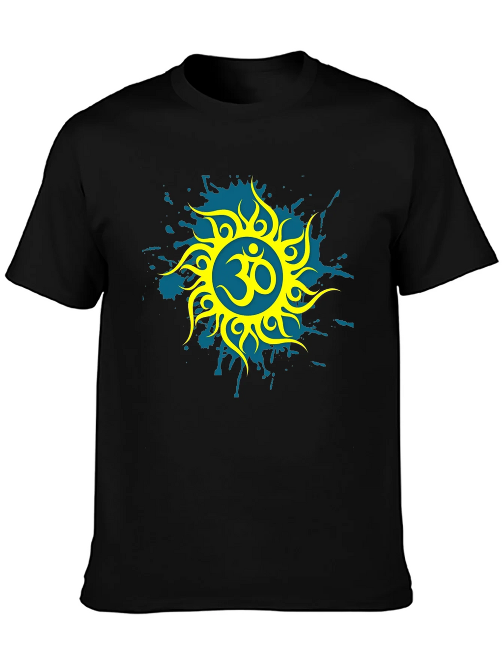 Om Symbol Graphic Tee - Stylish Black T-Shirt