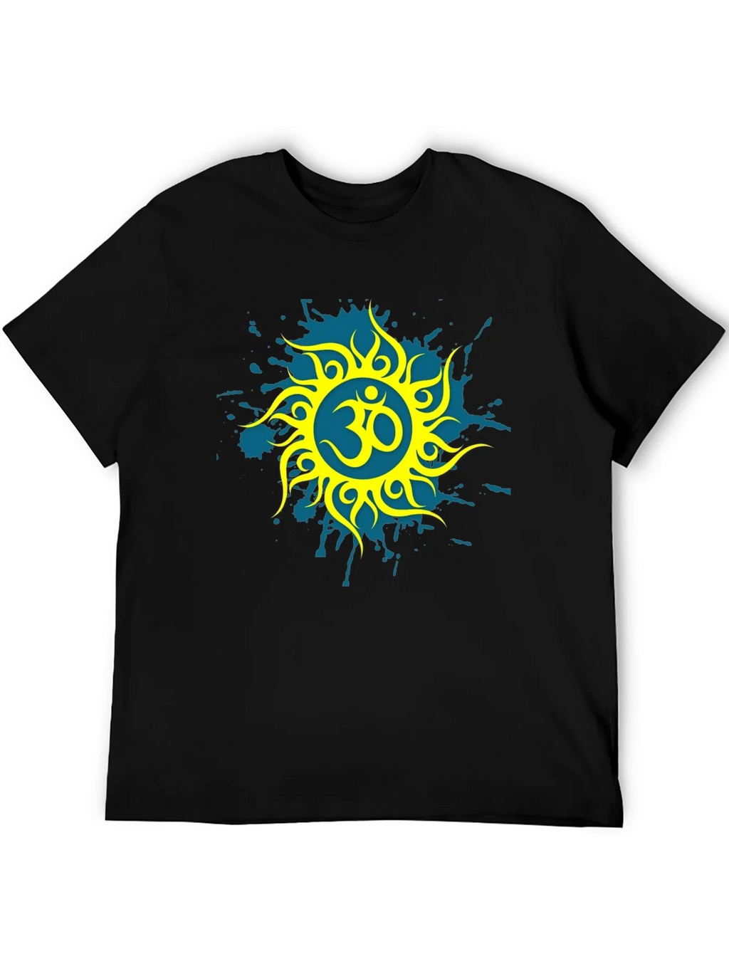 Om Symbol Graphic Tee - Stylish Black T-Shirt